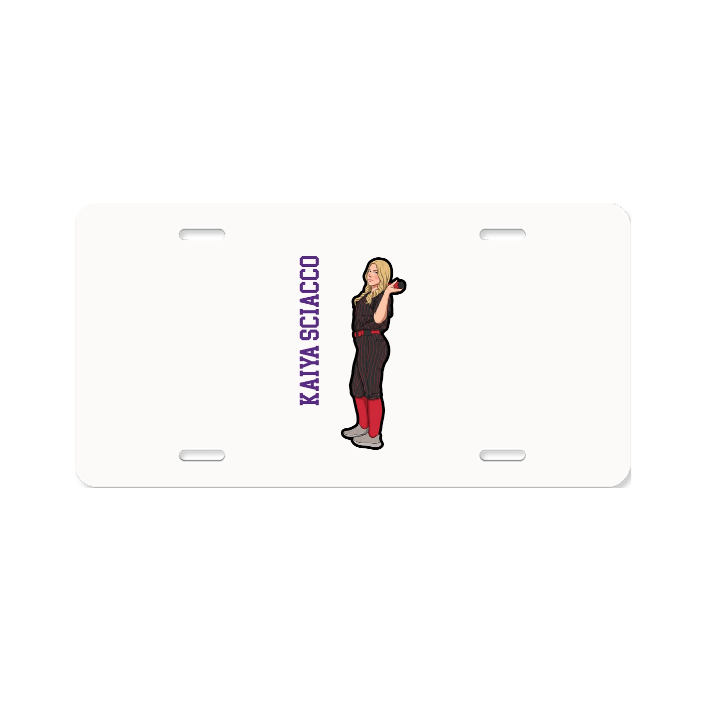 License Plate — Name Vertical in Classic
