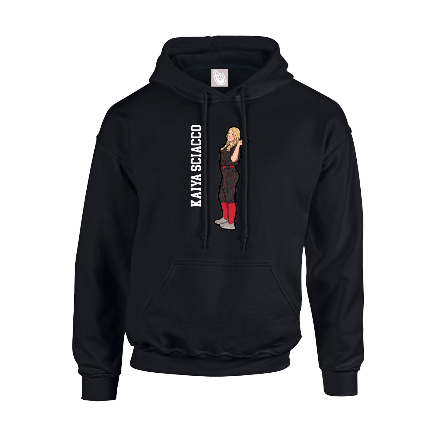 Youth Hoodie — Name Vertical in Black