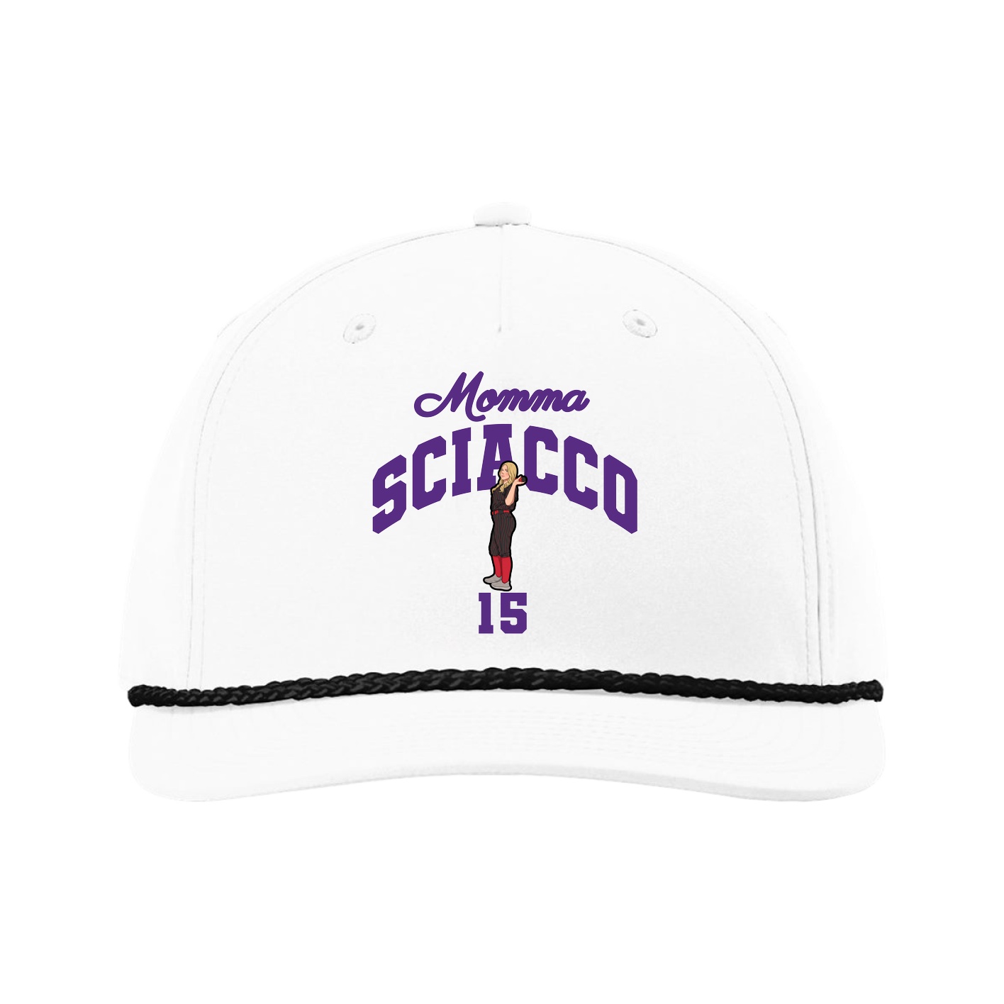 Five-Panel Classic Rope Cap — Mothers Day Arch in White