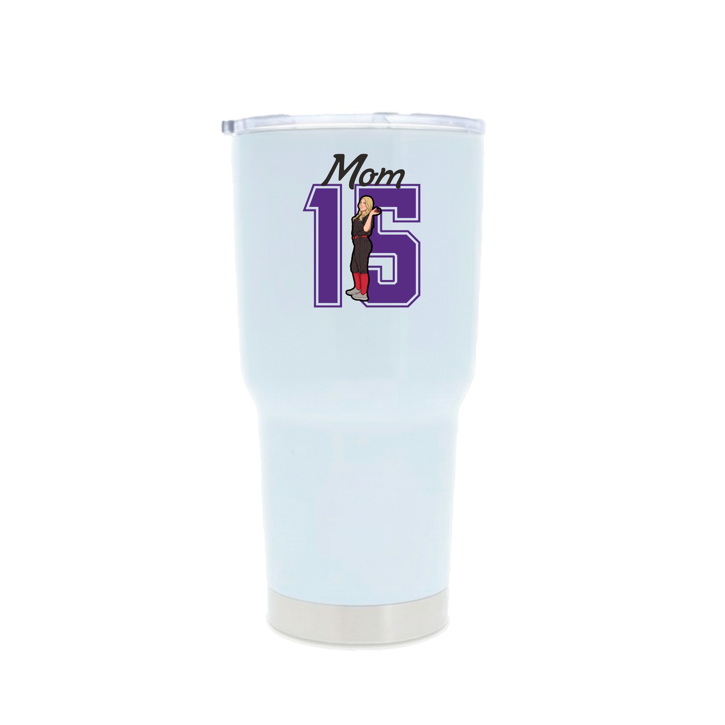 30oz Stainless Steel Tumbler — Mothers Day Shirsey in White