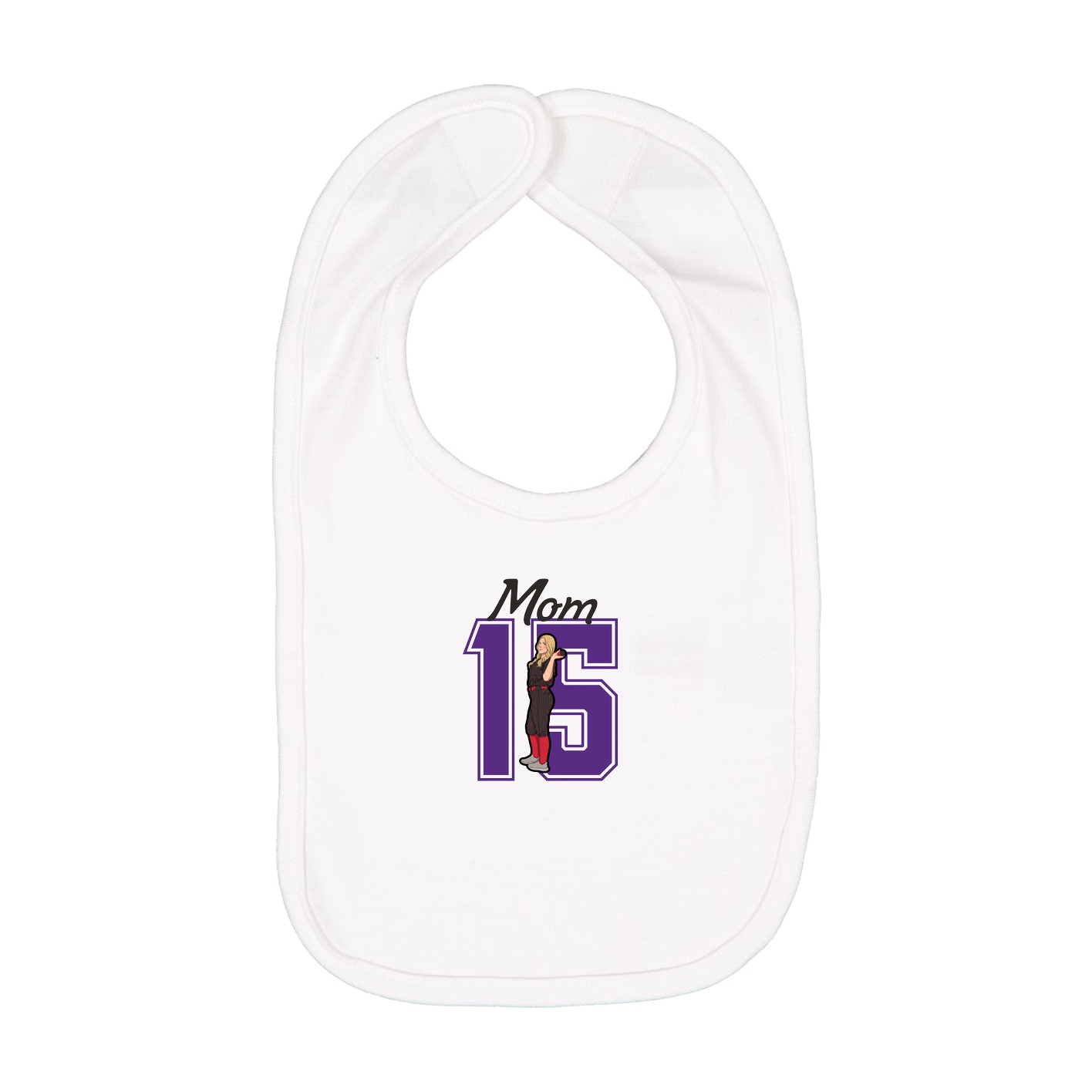 Infant Bib — Mothers Day Shirsey in White