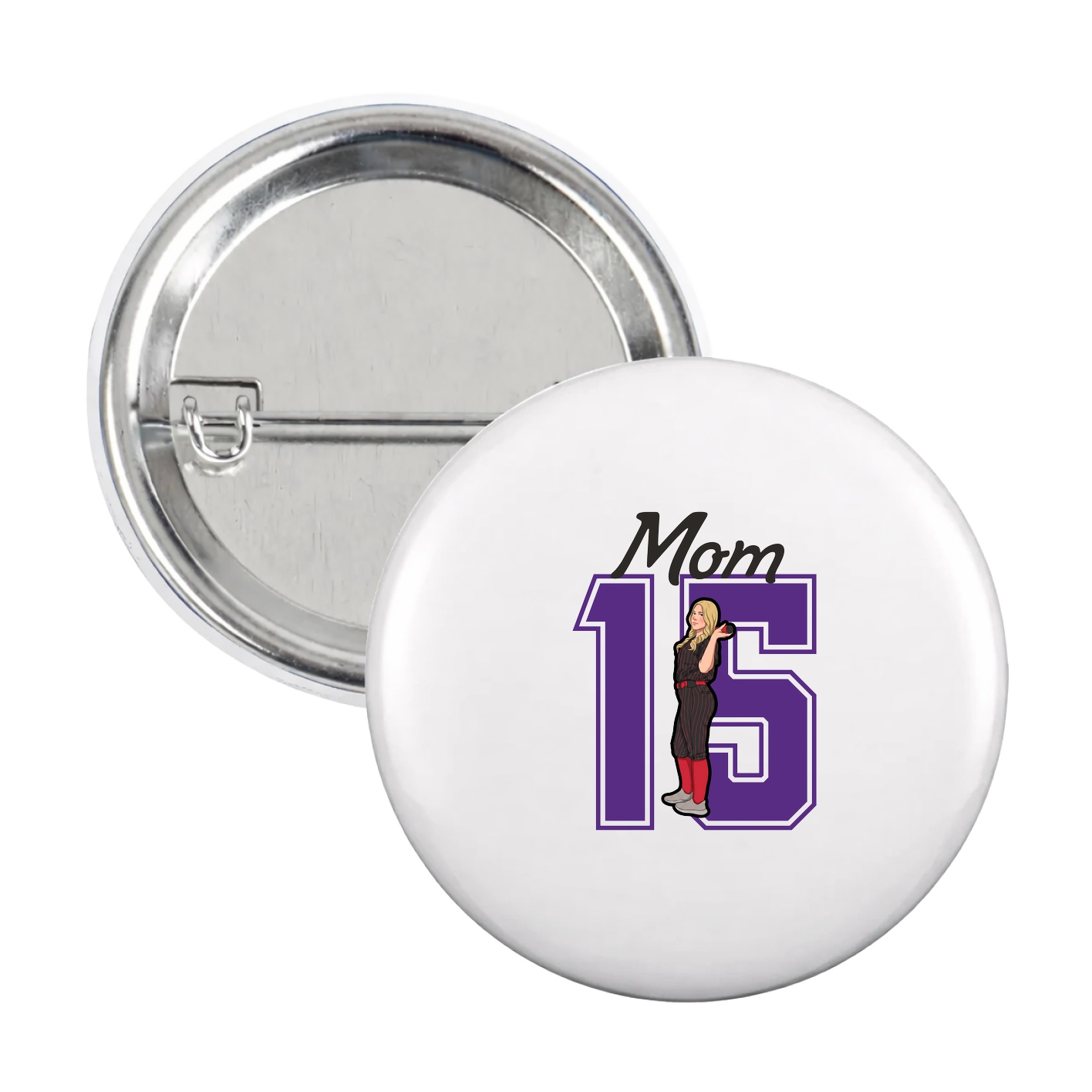Game Day Button — Mothers Day Shirsey in White
