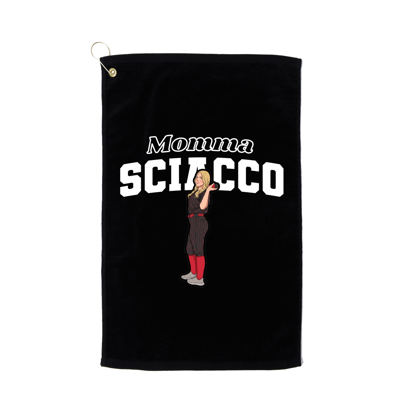 Golf Towel — Mothers Day Block in Black