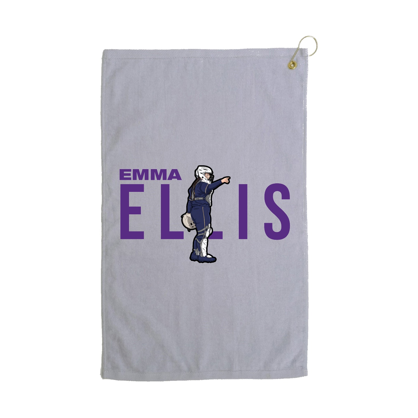 Golf Towel — Player Name in Grey
