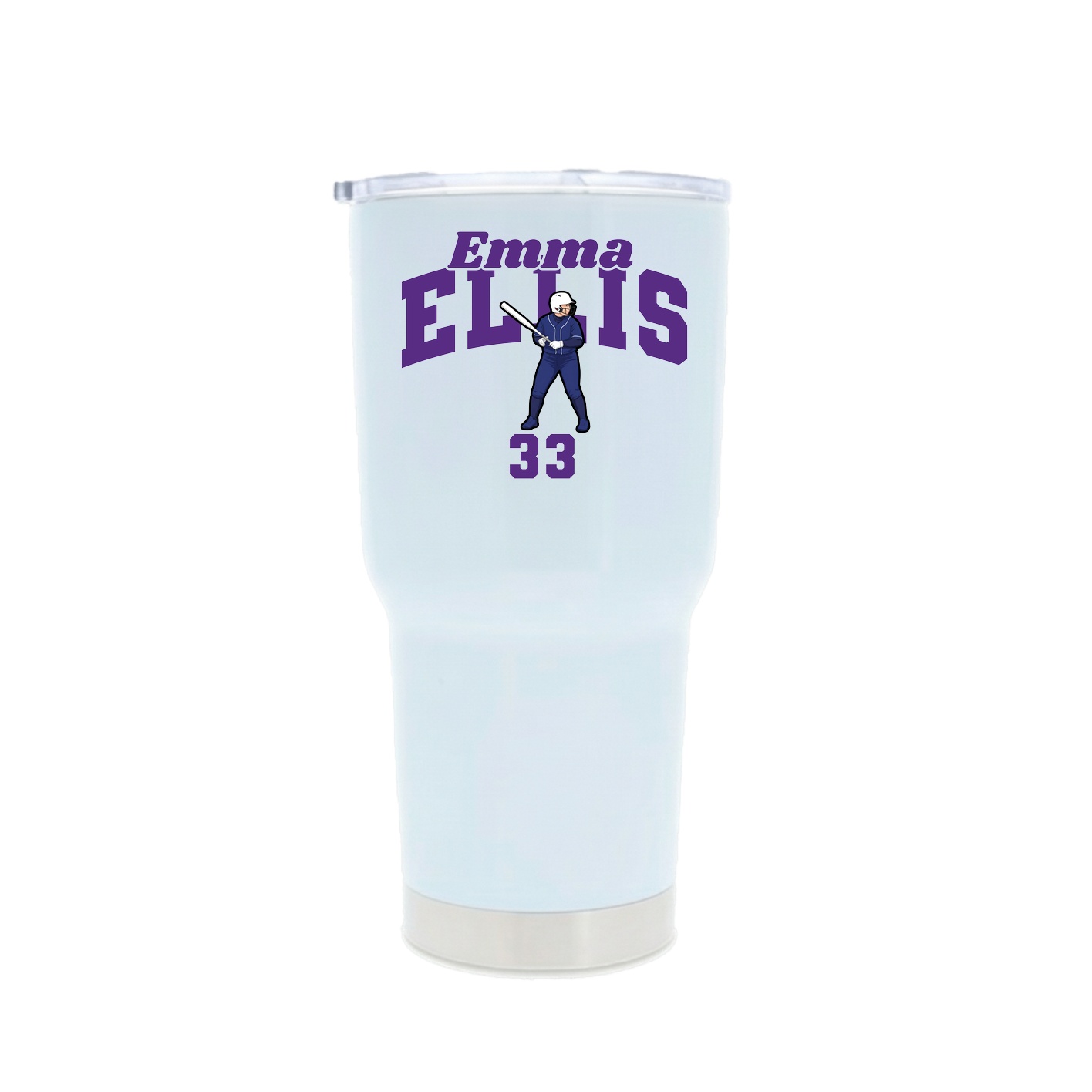 30oz Stainless Steel Tumbler — Signature Arch in White