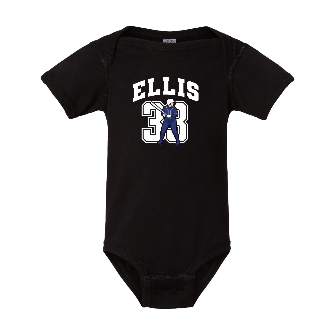 Baby Onesie — Number in Black