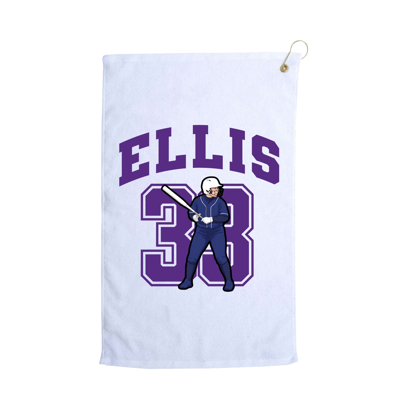 Golf Towel — Number in White