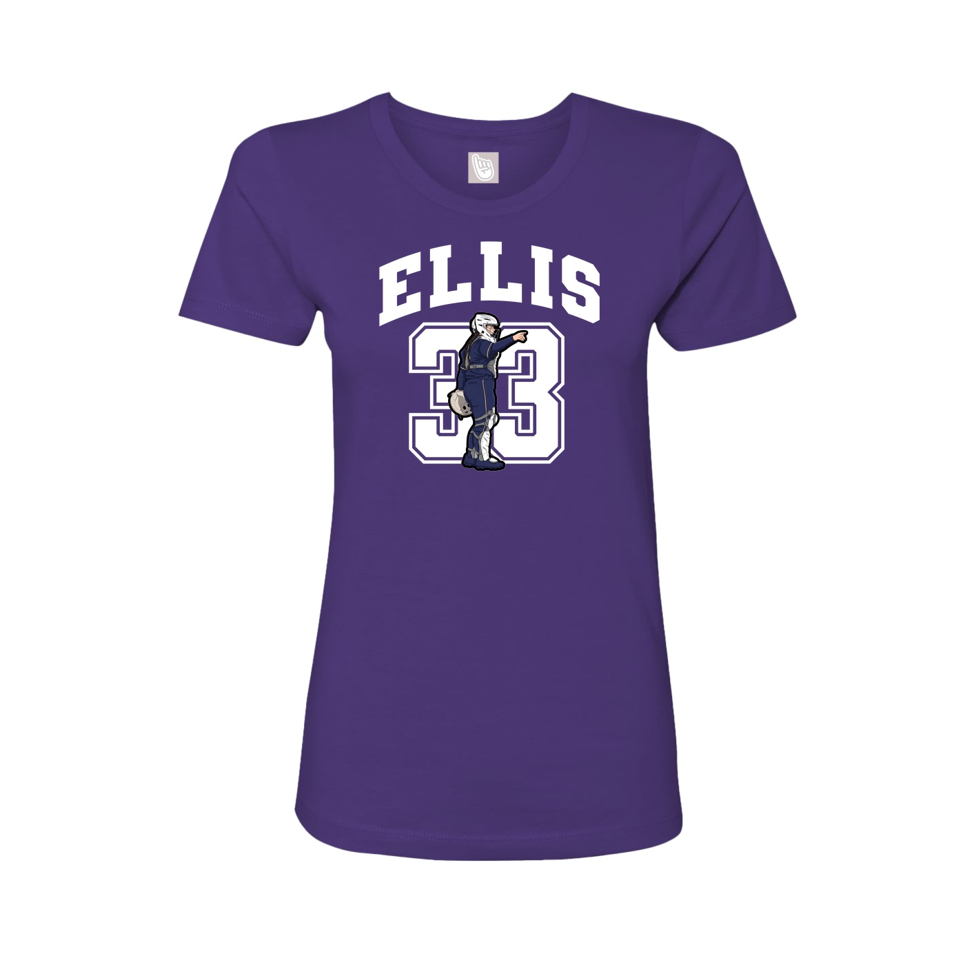 Fitted Women's Tee — Number in Purple