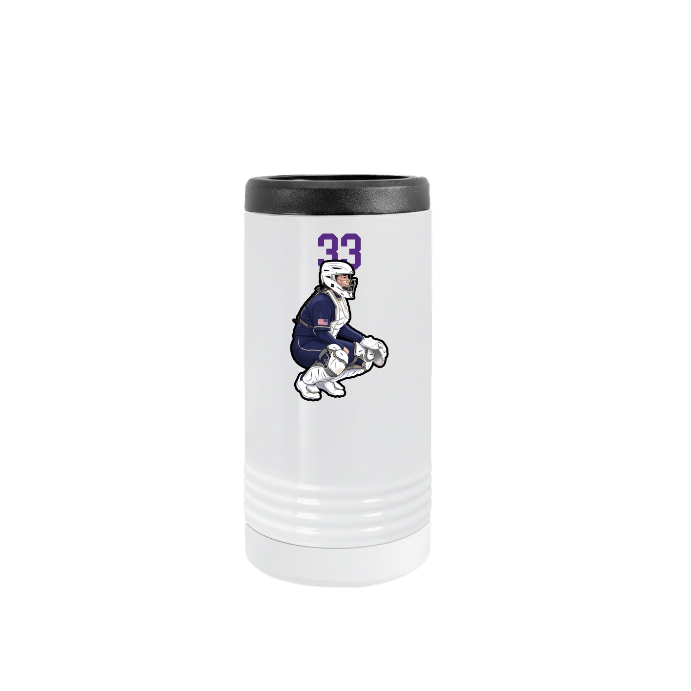 Slim Beverage Holder — Number Top in White