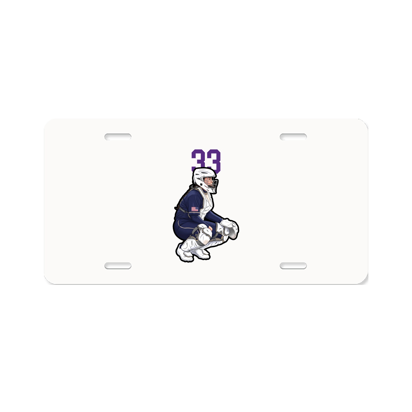 License Plate — Number Top in Classic