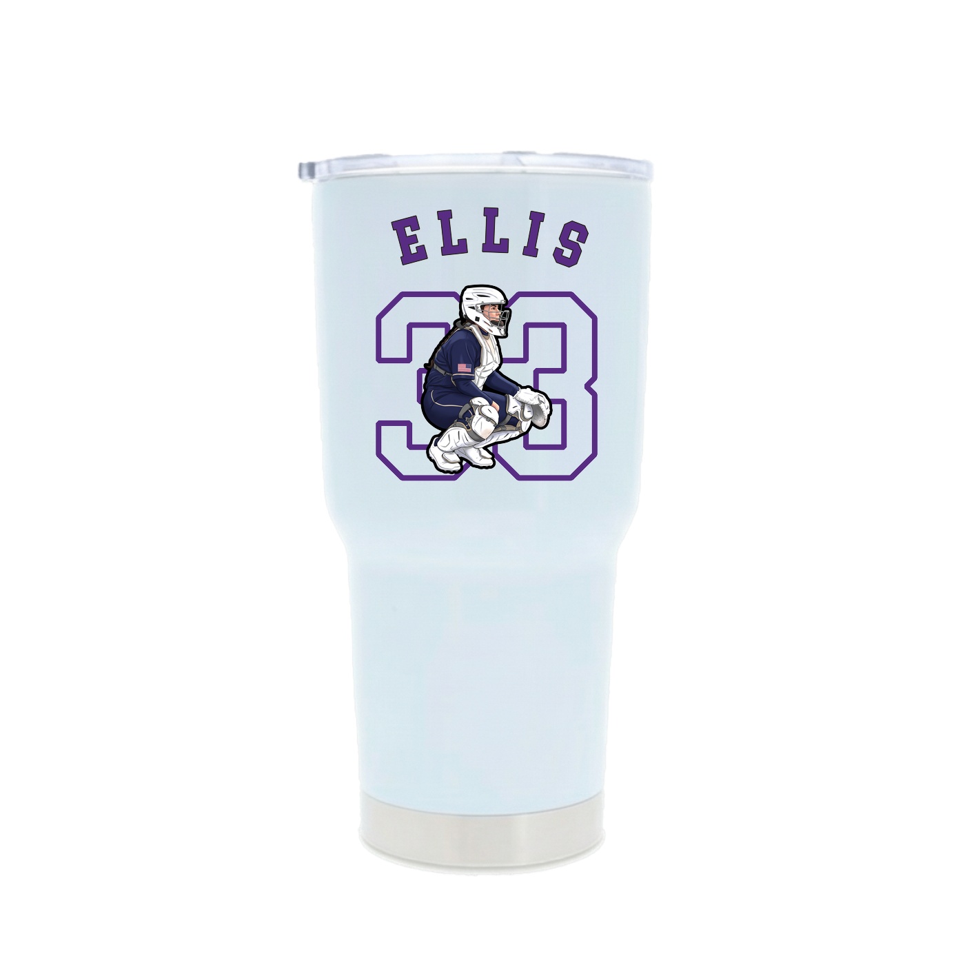 30oz Stainless Steel Tumbler — Shirsey Arch in White