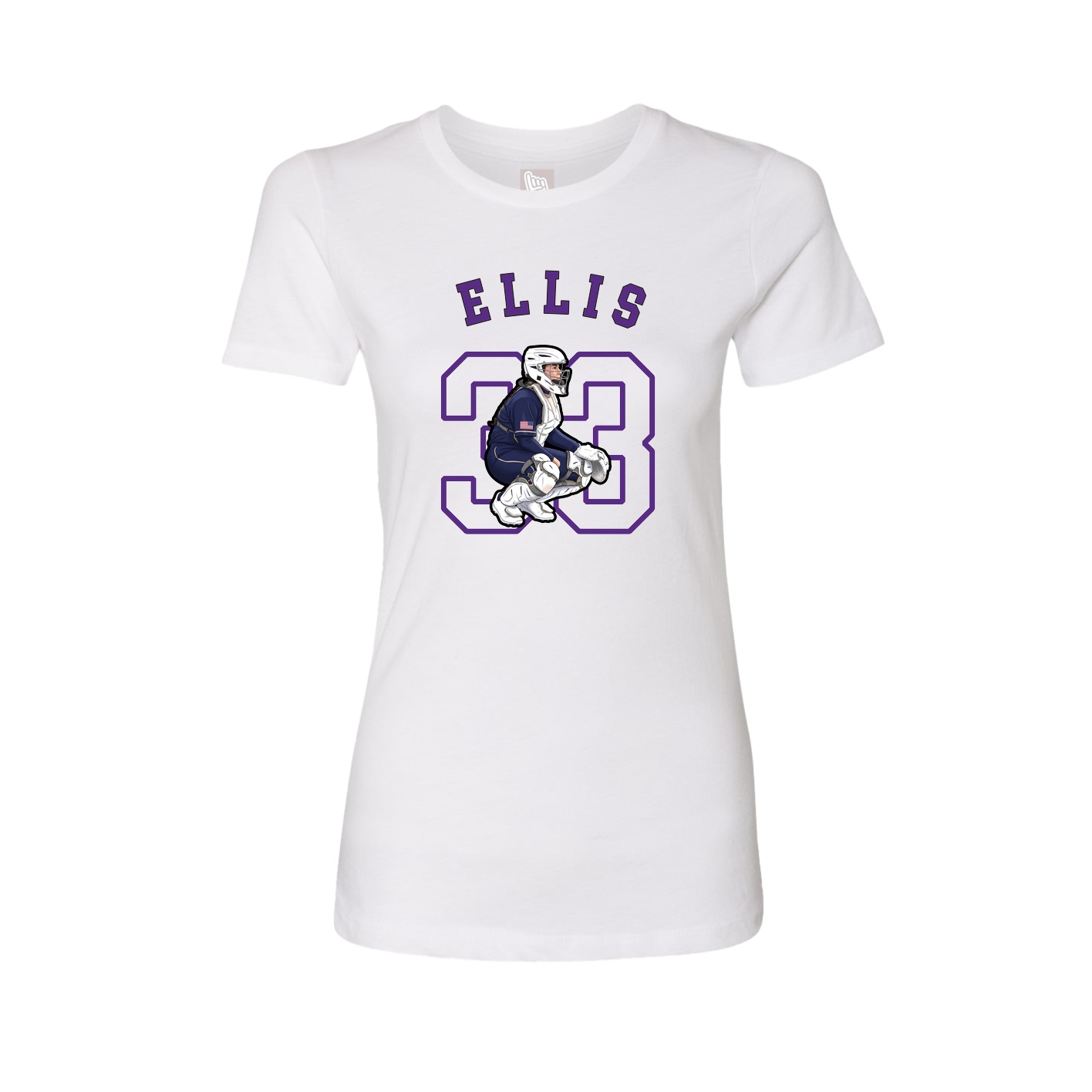 Fitted Women's Tee — Shirsey Arch in White