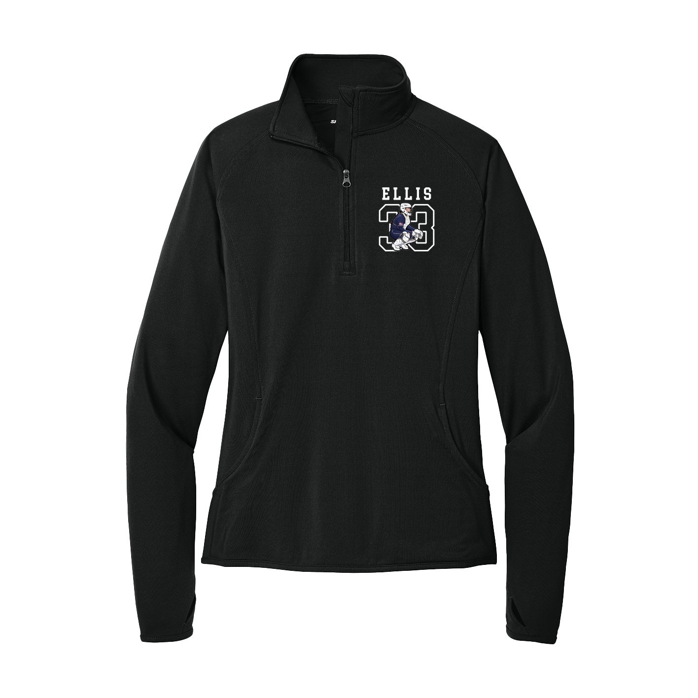 Women's Q-Zip Pullover — Shirsey in Black
