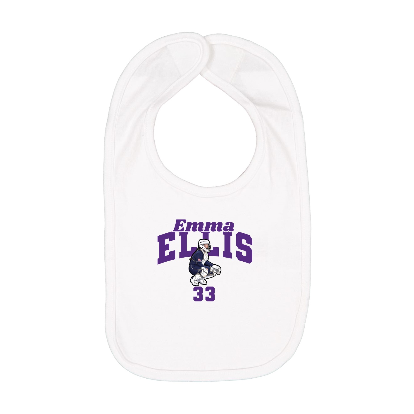 Infant Bib — Signature Arch in White