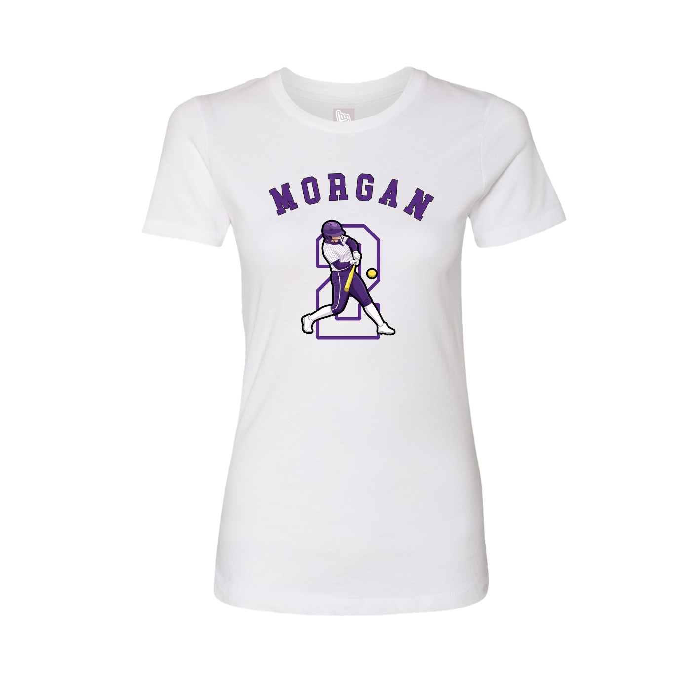 Fitted Women's Tee — Shirsey Arch in White