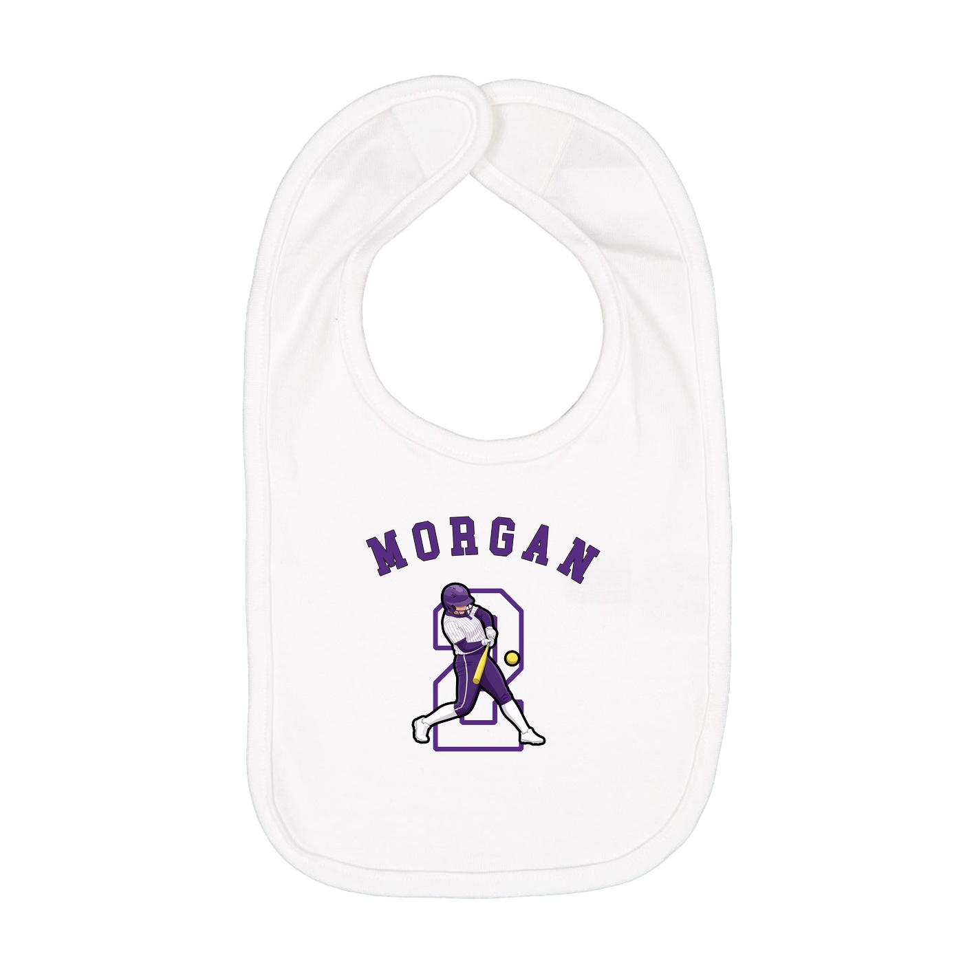 Infant Bib — Shirsey Arch in White