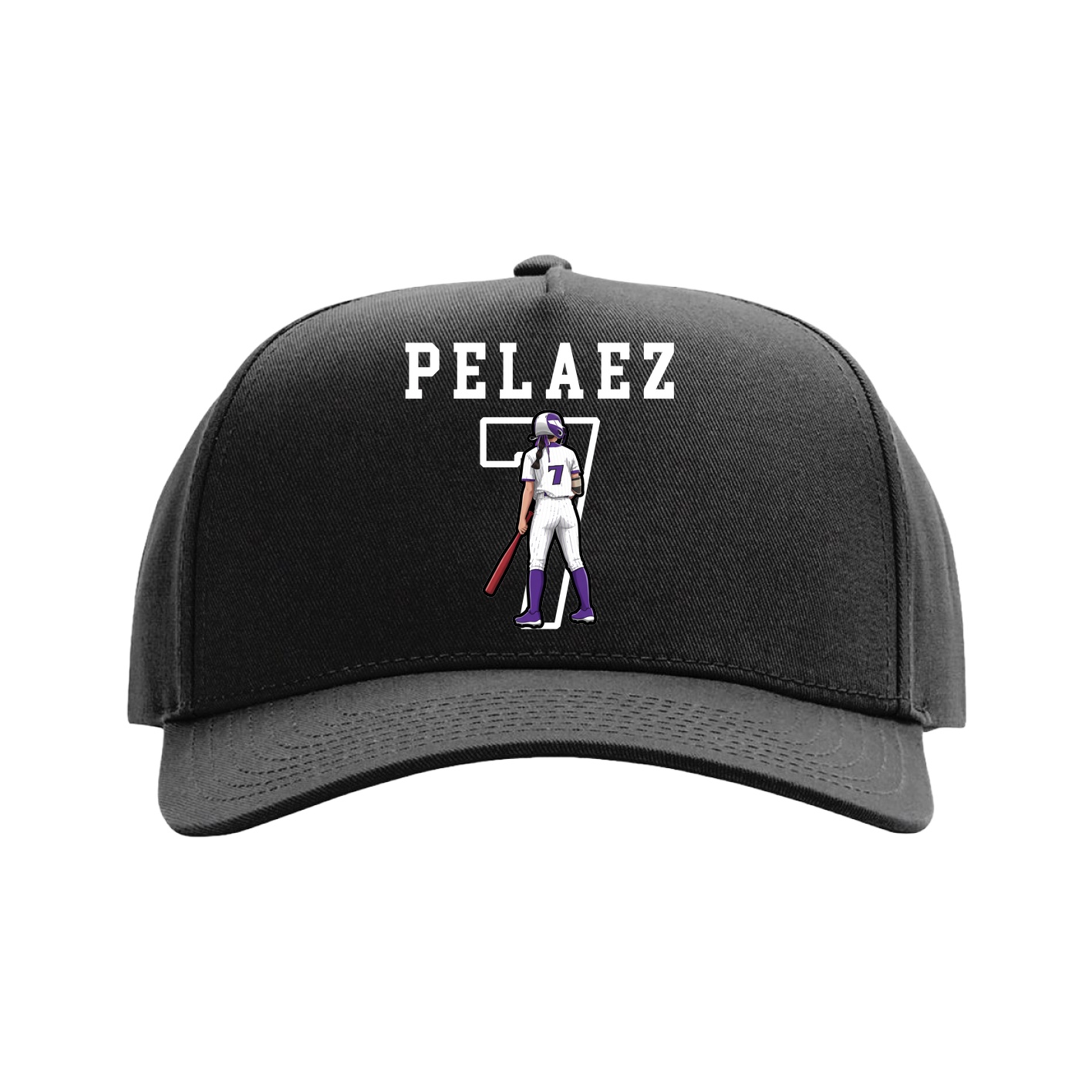 Full Fabric Five-Panel Champ Cap — Shirsey in Black