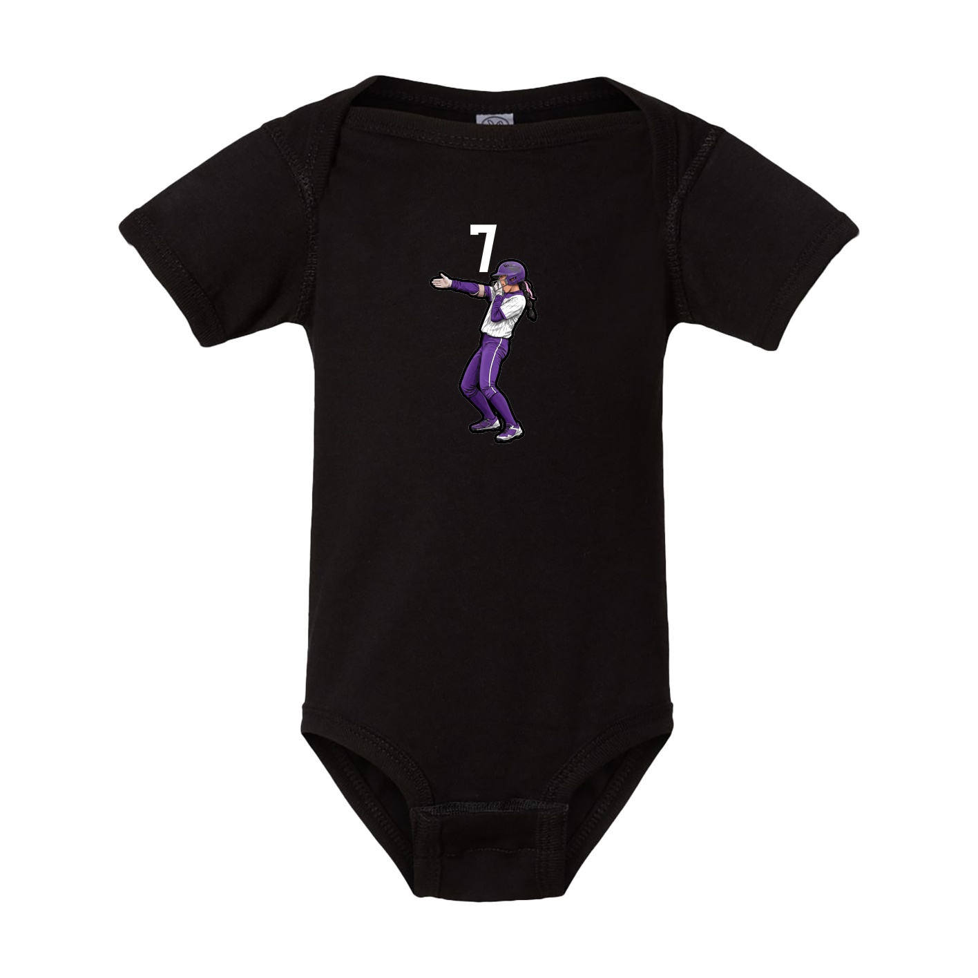 Baby Onesie — Number Top in Black