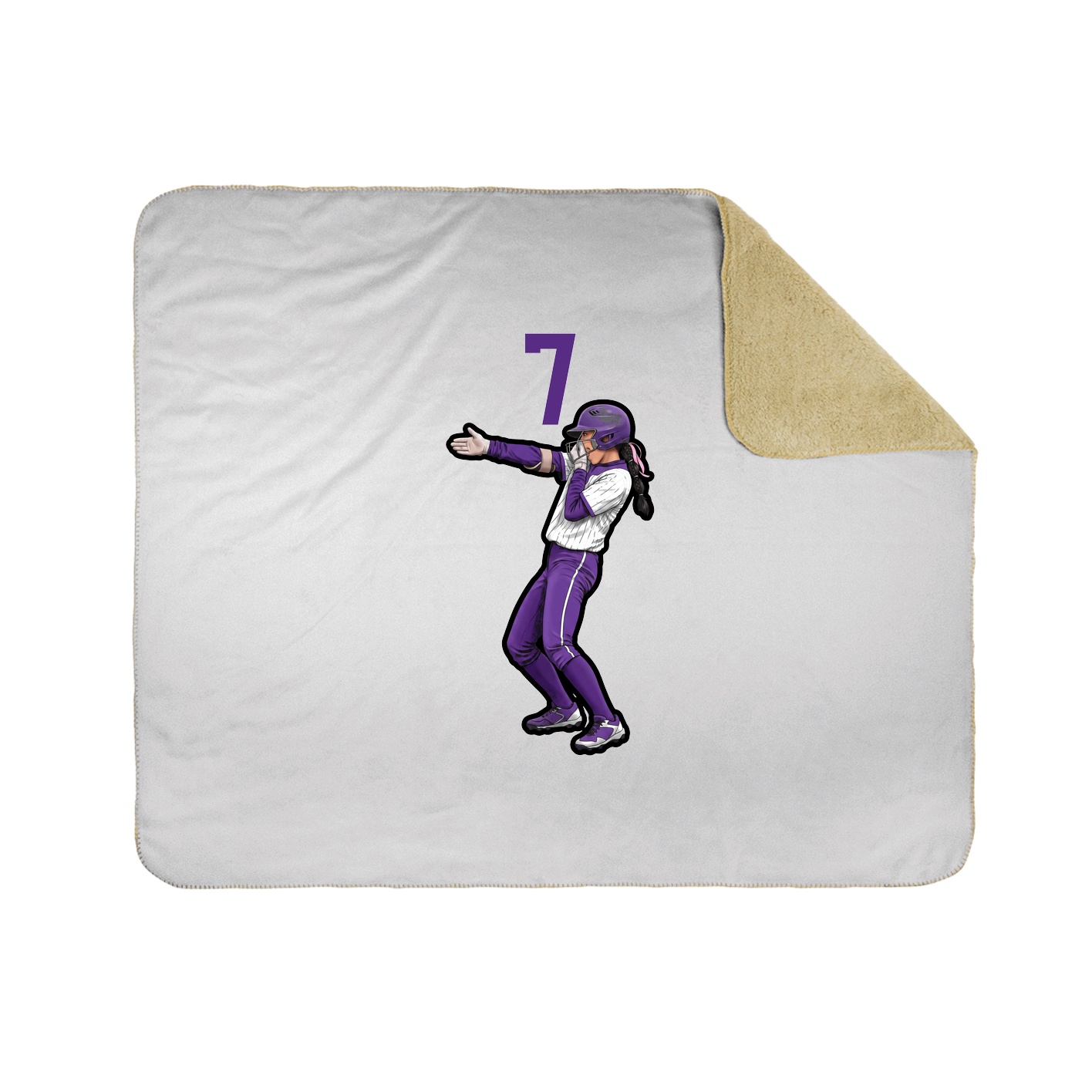 Throw Blanket — Number Top in White