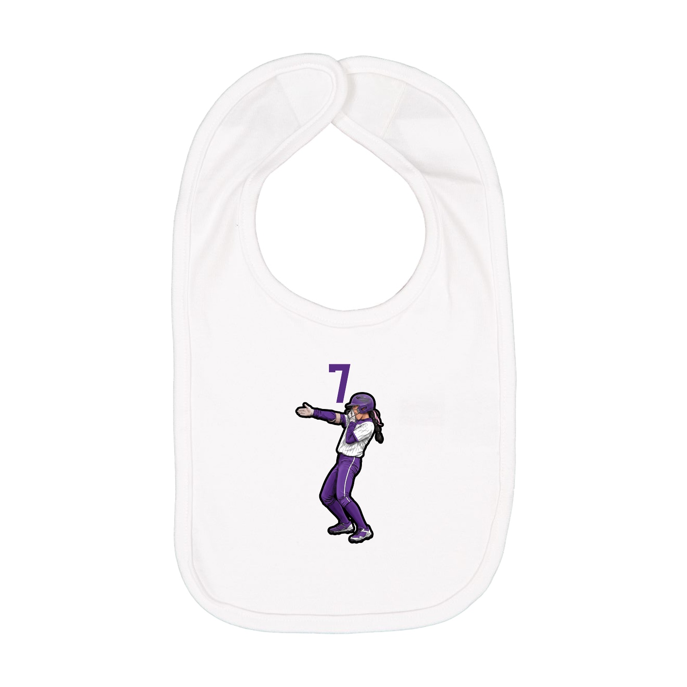 Infant Bib — Number Top in White