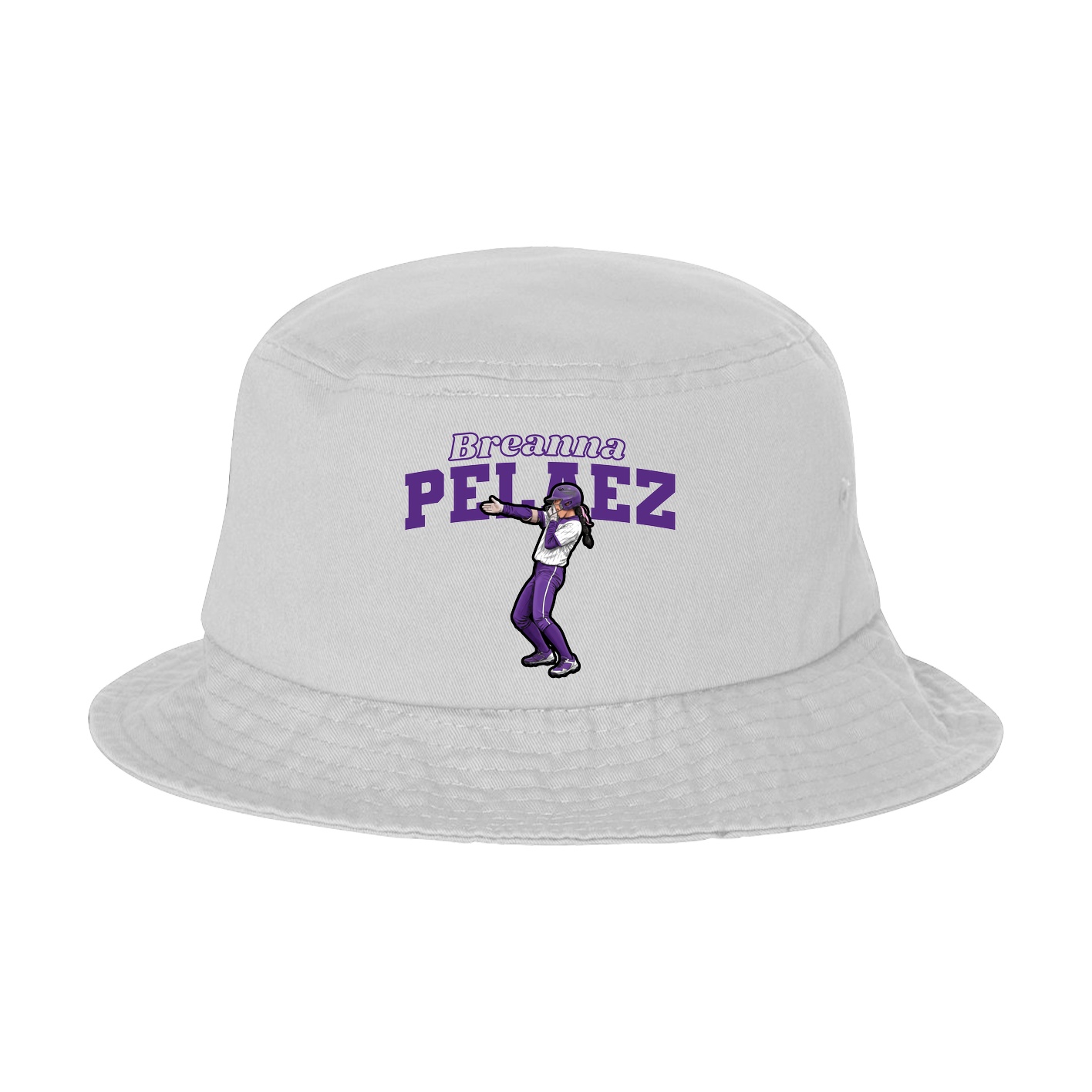 Bucket Cap — Name Arch in White
