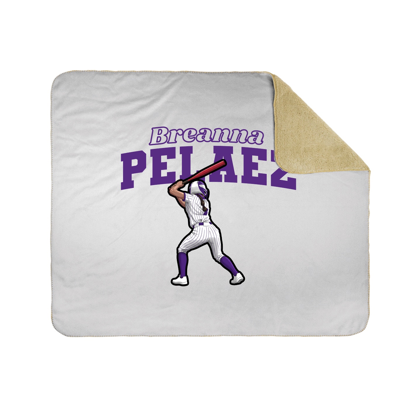 Throw Blanket — Name Arch in White