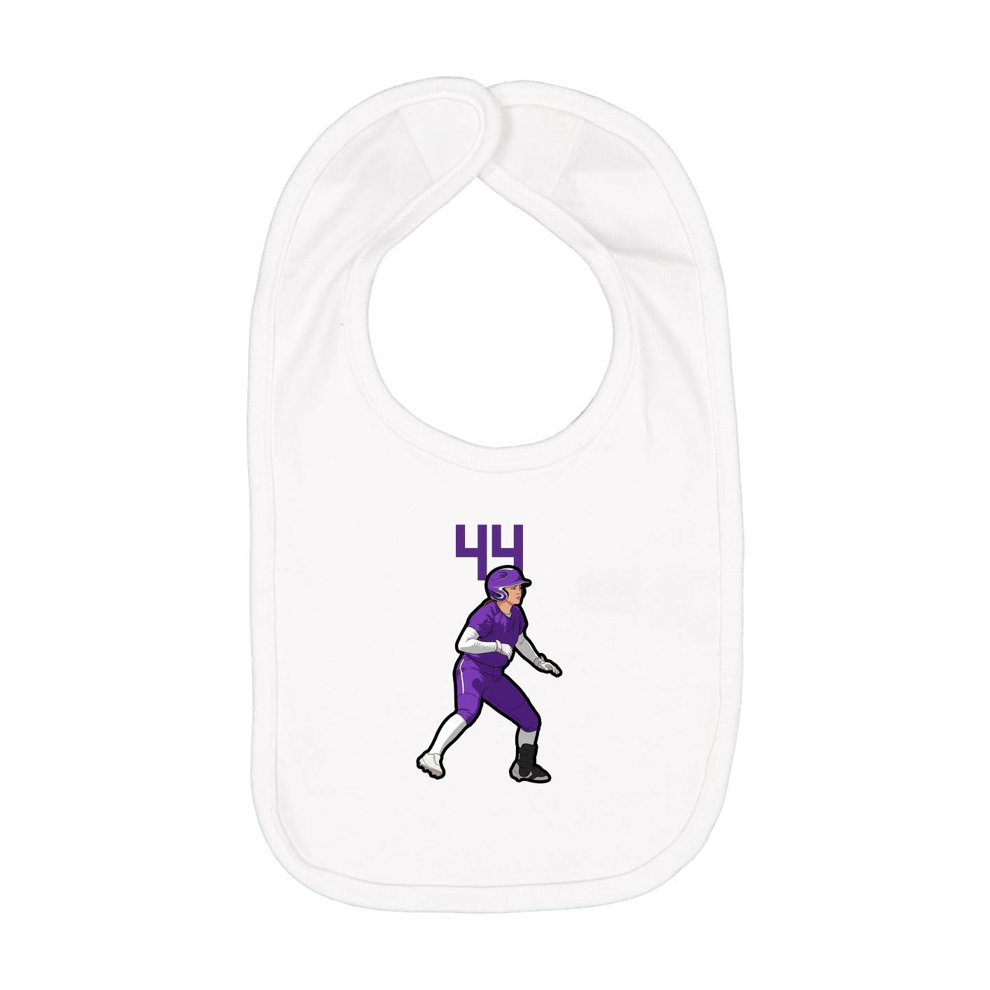 Infant Bib — Number Top in White