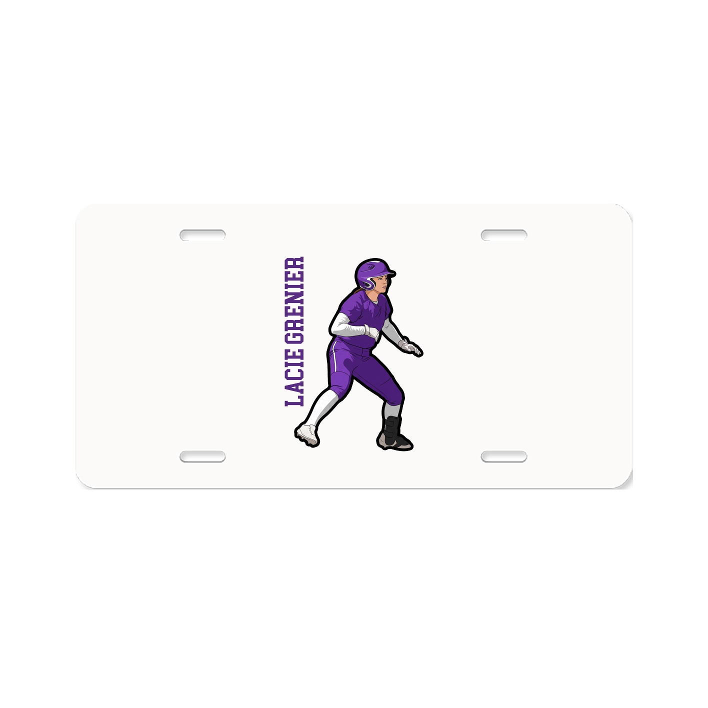 License Plate — Name Vertical in Classic