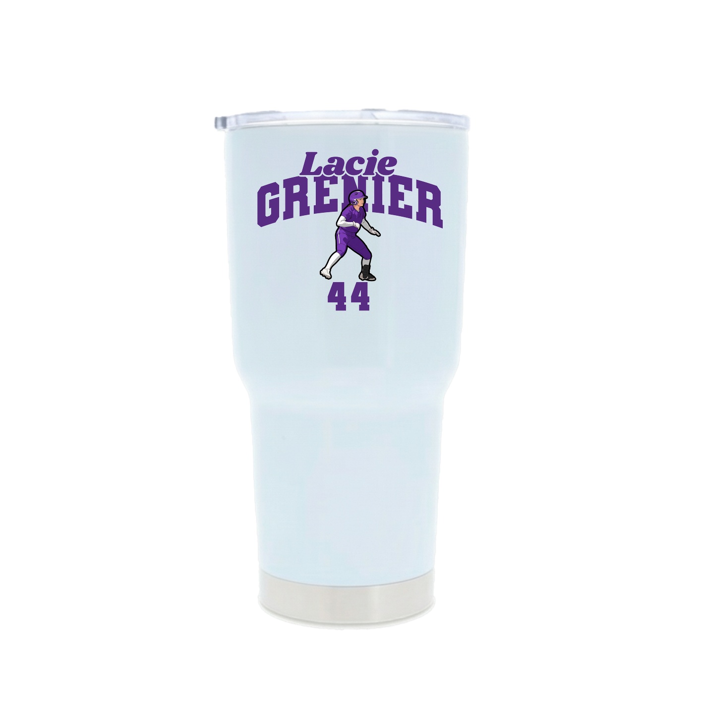 30oz Stainless Steel Tumbler — Signature Arch in White