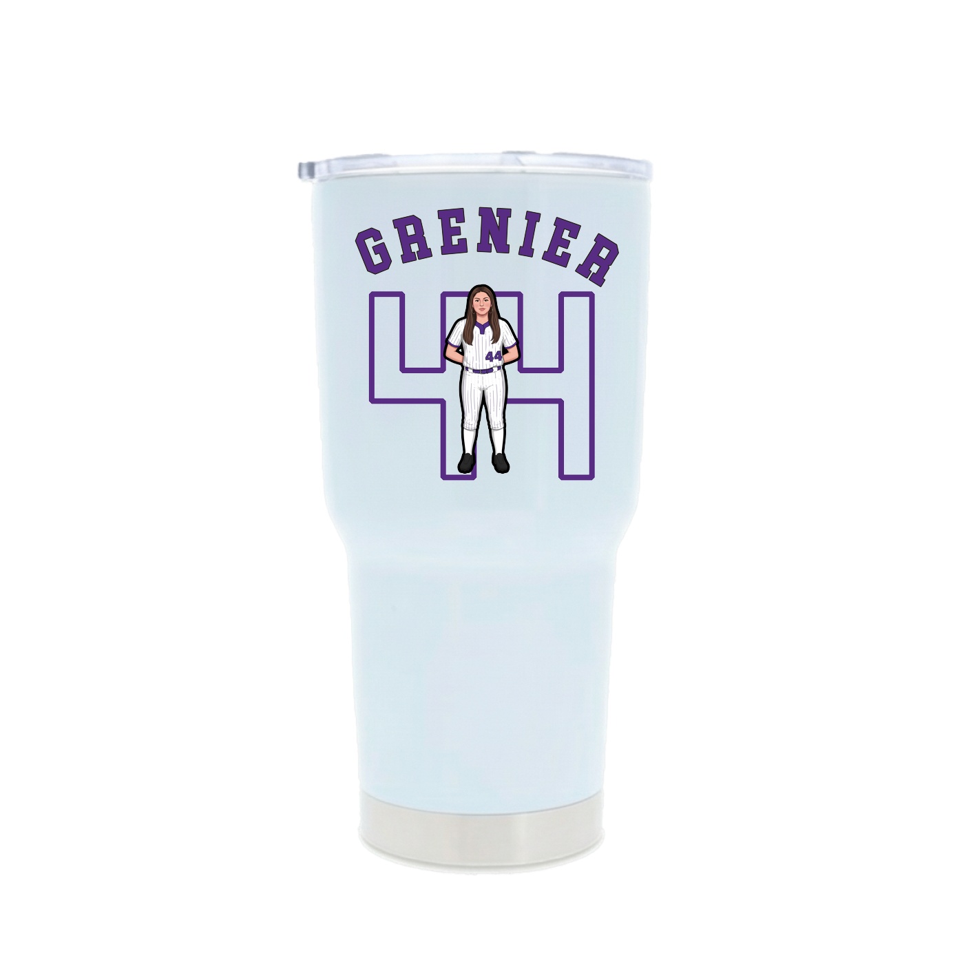 30oz Stainless Steel Tumbler — Shirsey Arch in White