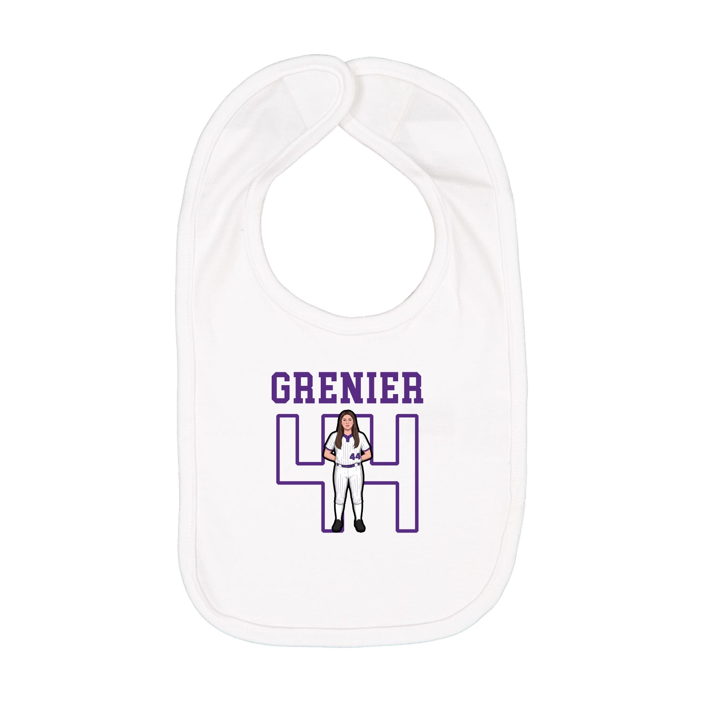Infant Bib — Shirsey in White
