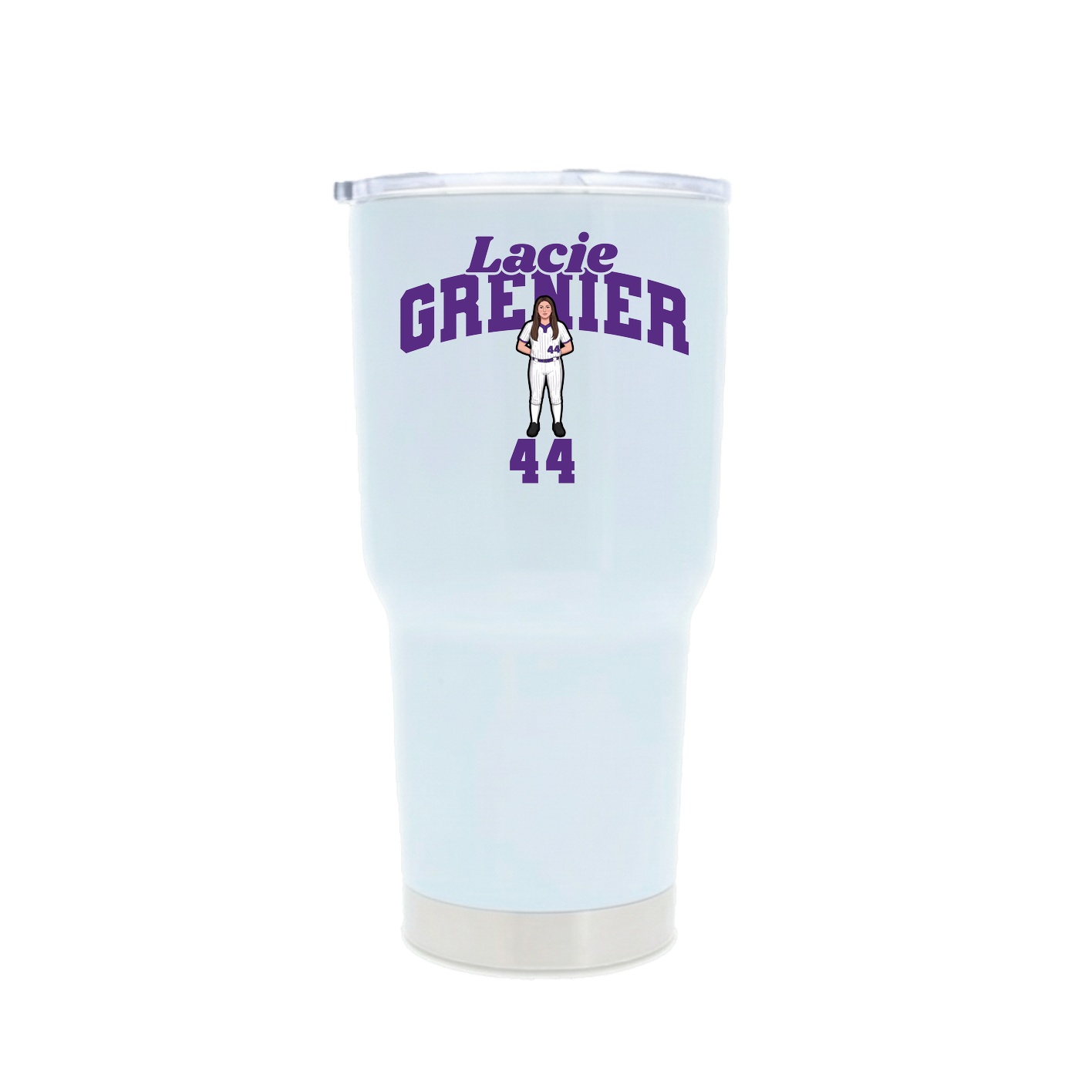 30oz Stainless Steel Tumbler — Signature Arch in White