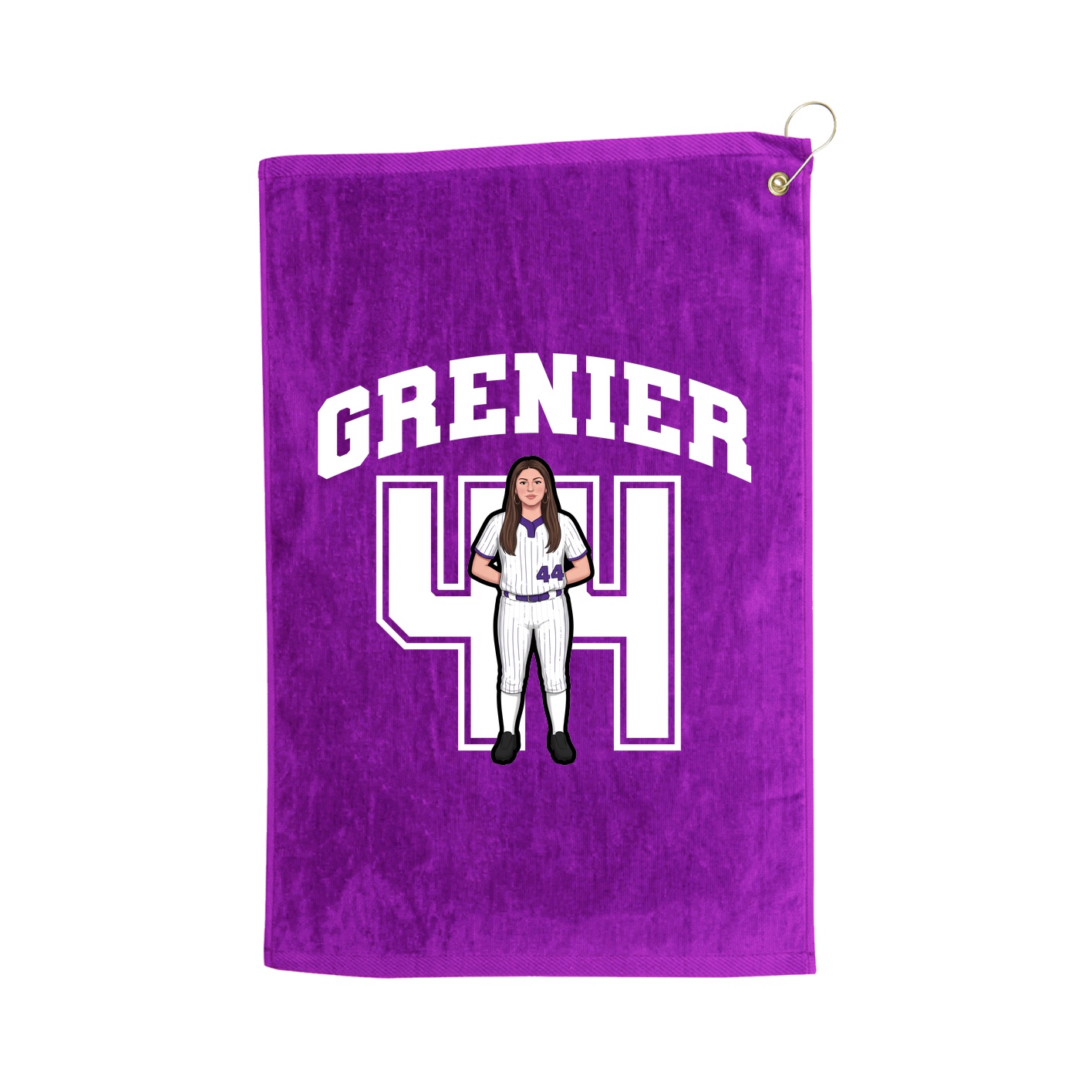 Golf Towel — Number in Purple