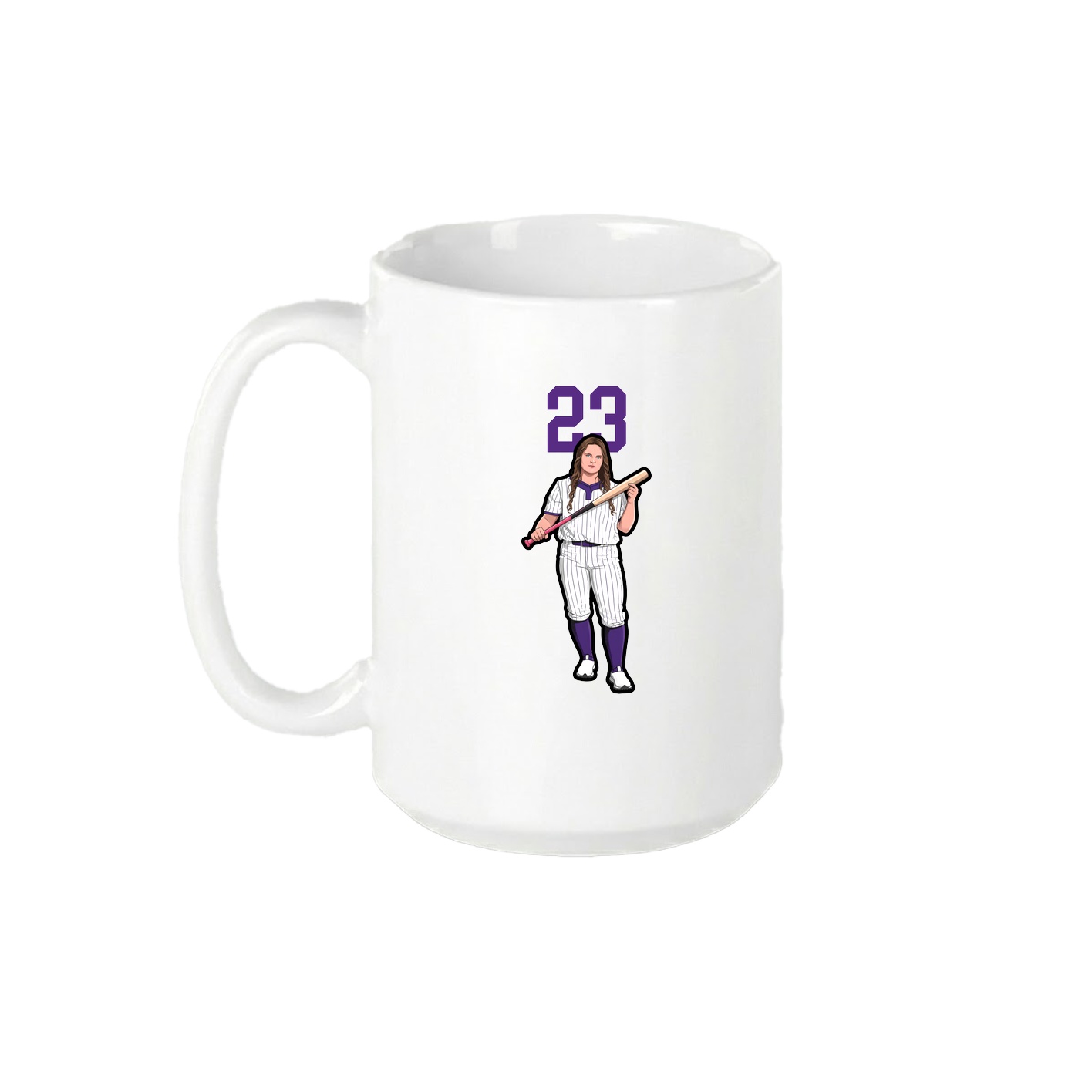 15oz Coffee Mug — Number Top in White