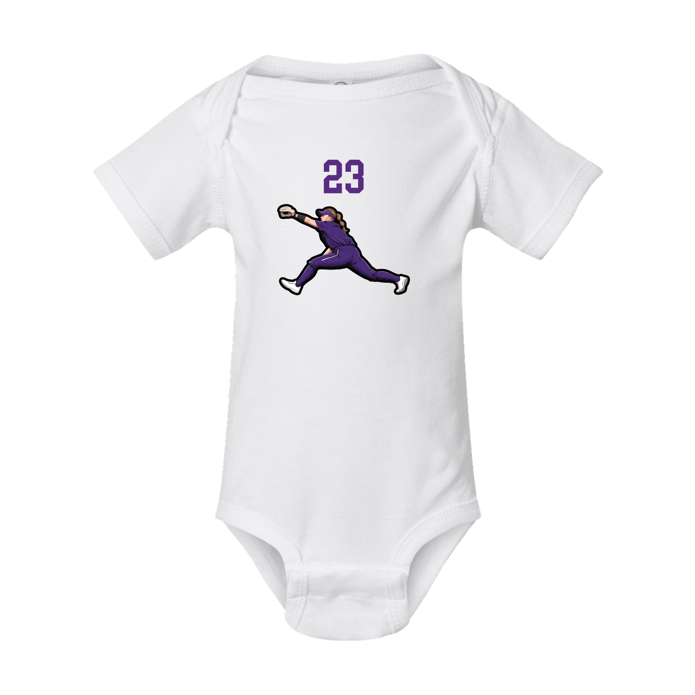 Baby Onesie — Number Top in White