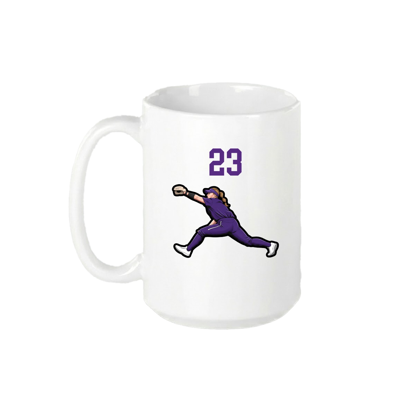 15oz Coffee Mug — Number Top in White