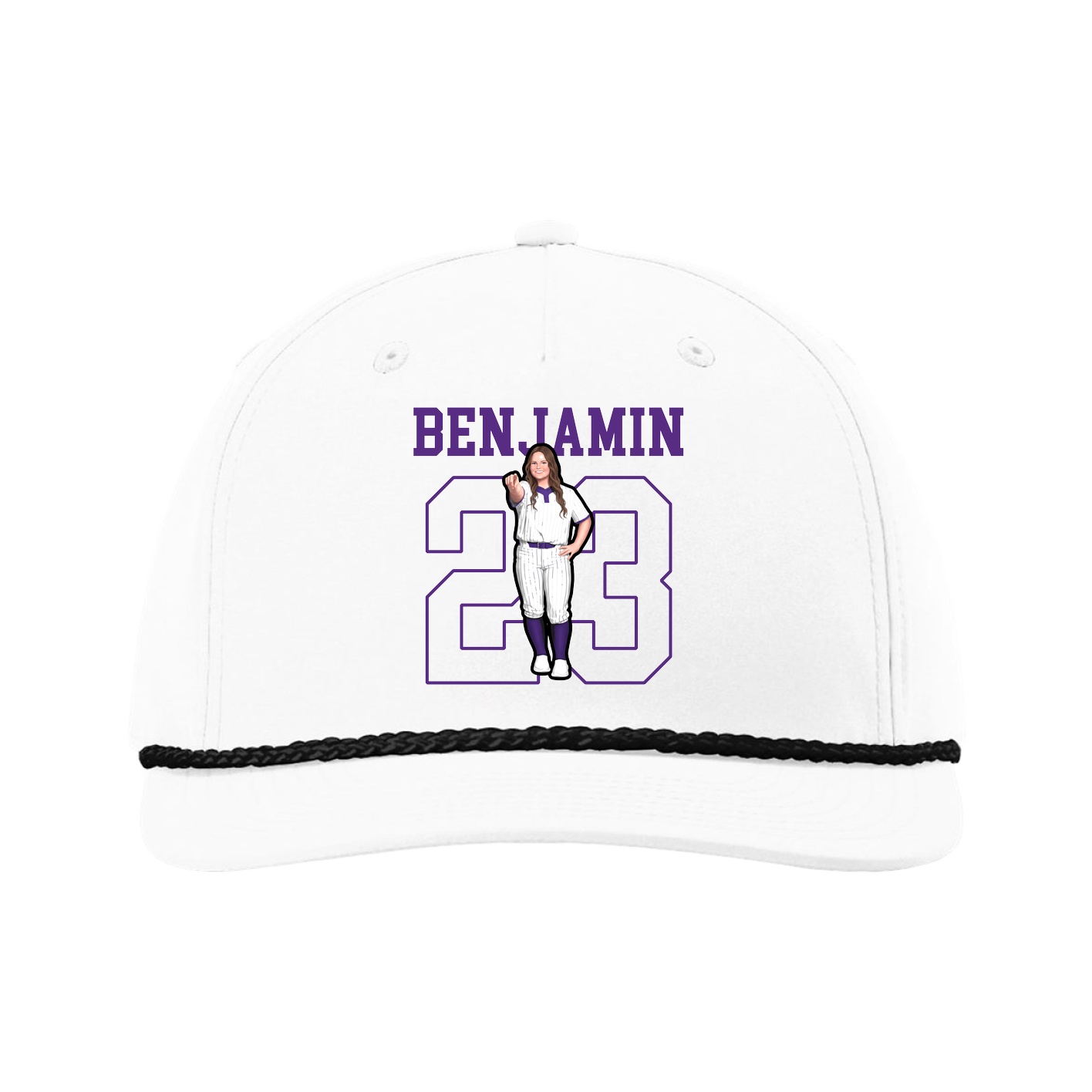 Five-Panel Classic Rope Cap — Shirsey in White