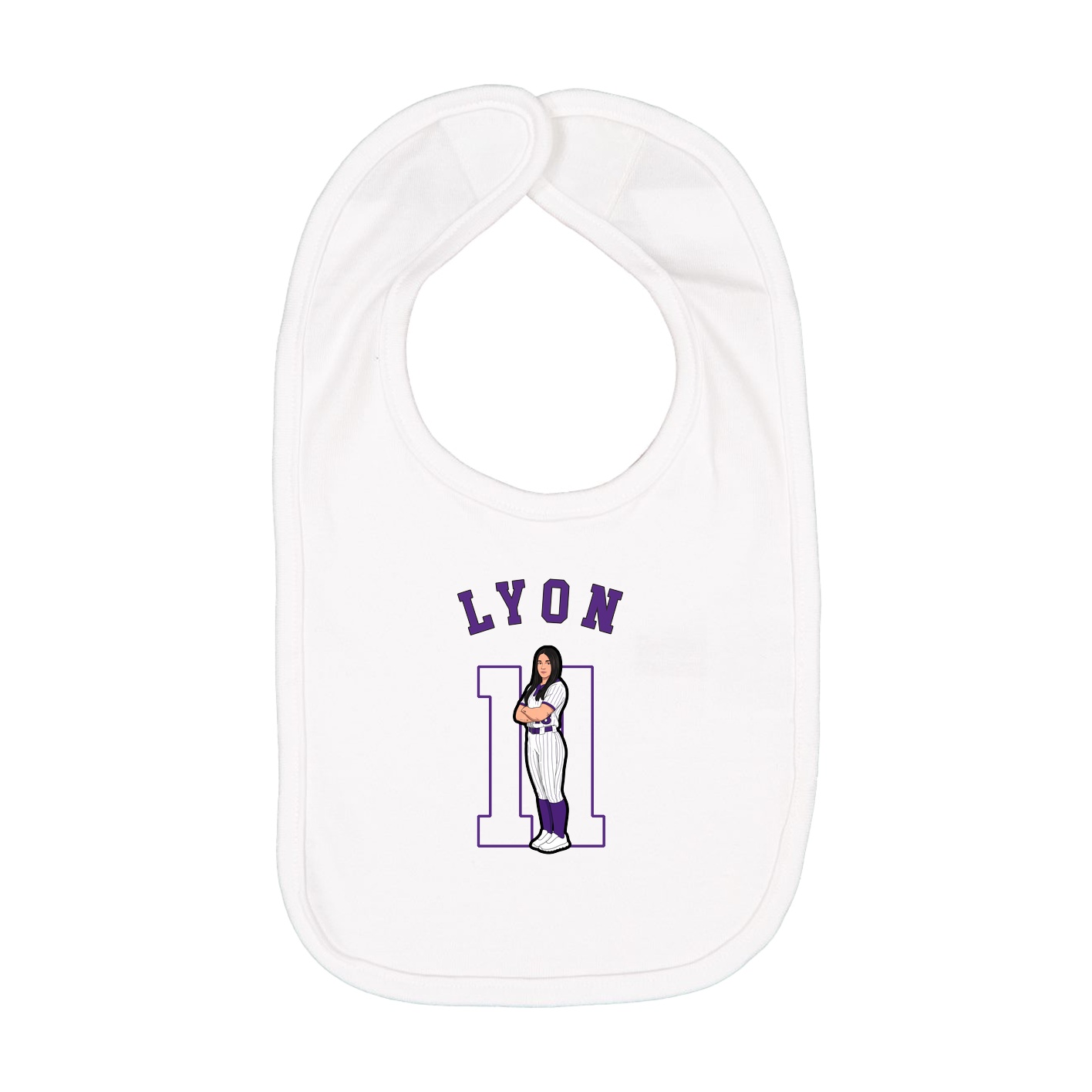 Infant Bib — Shirsey Arch in White