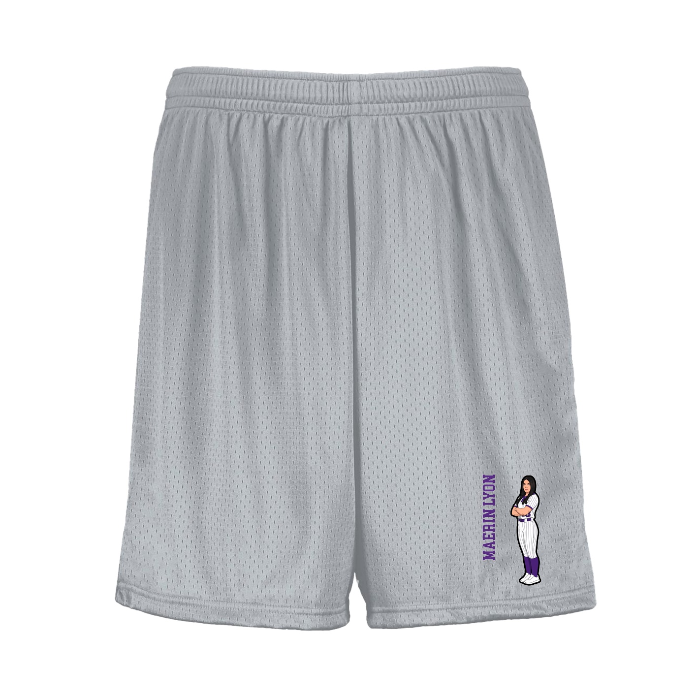 Shorts — Name Vertical in Silver