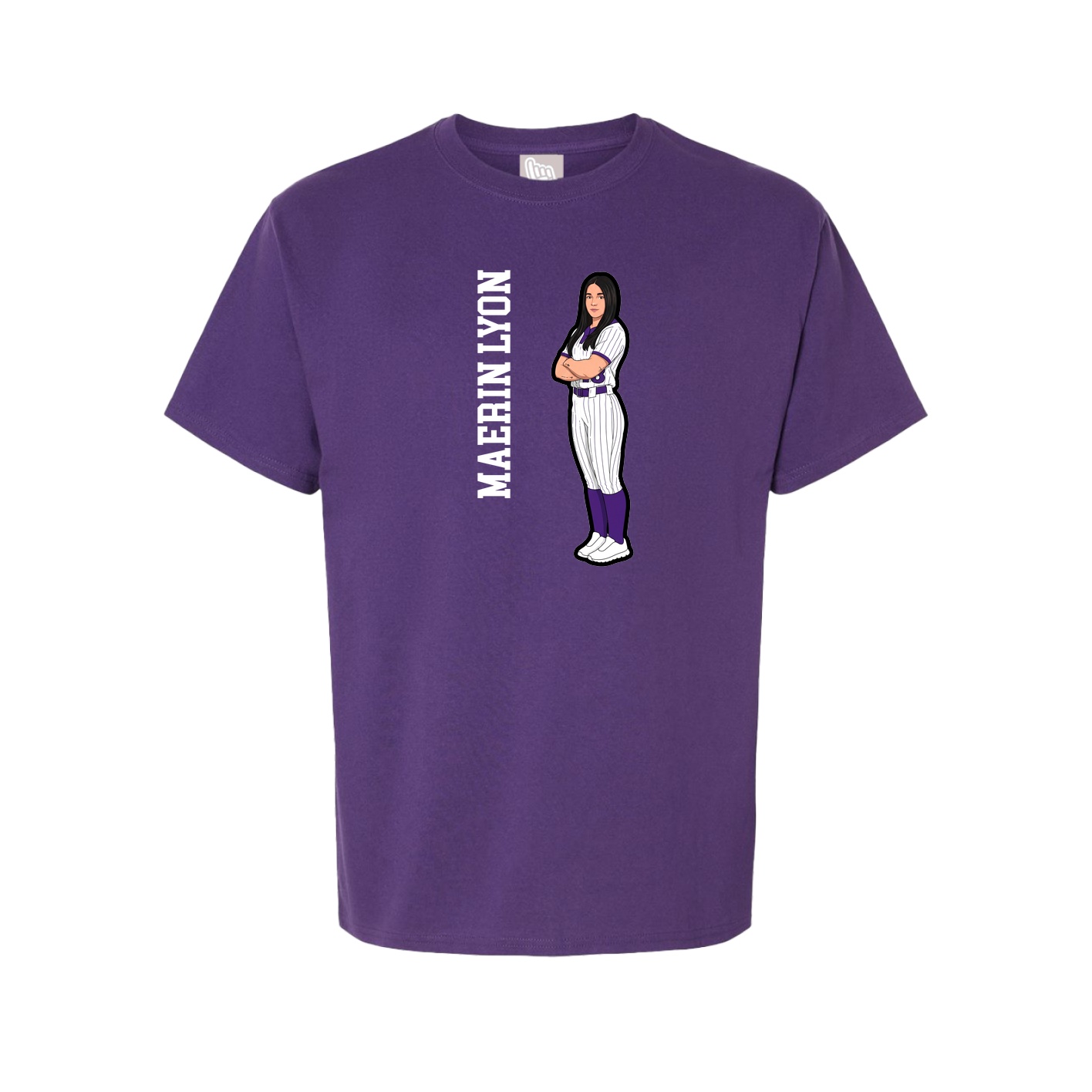 Tee — Name Vertical in Purple