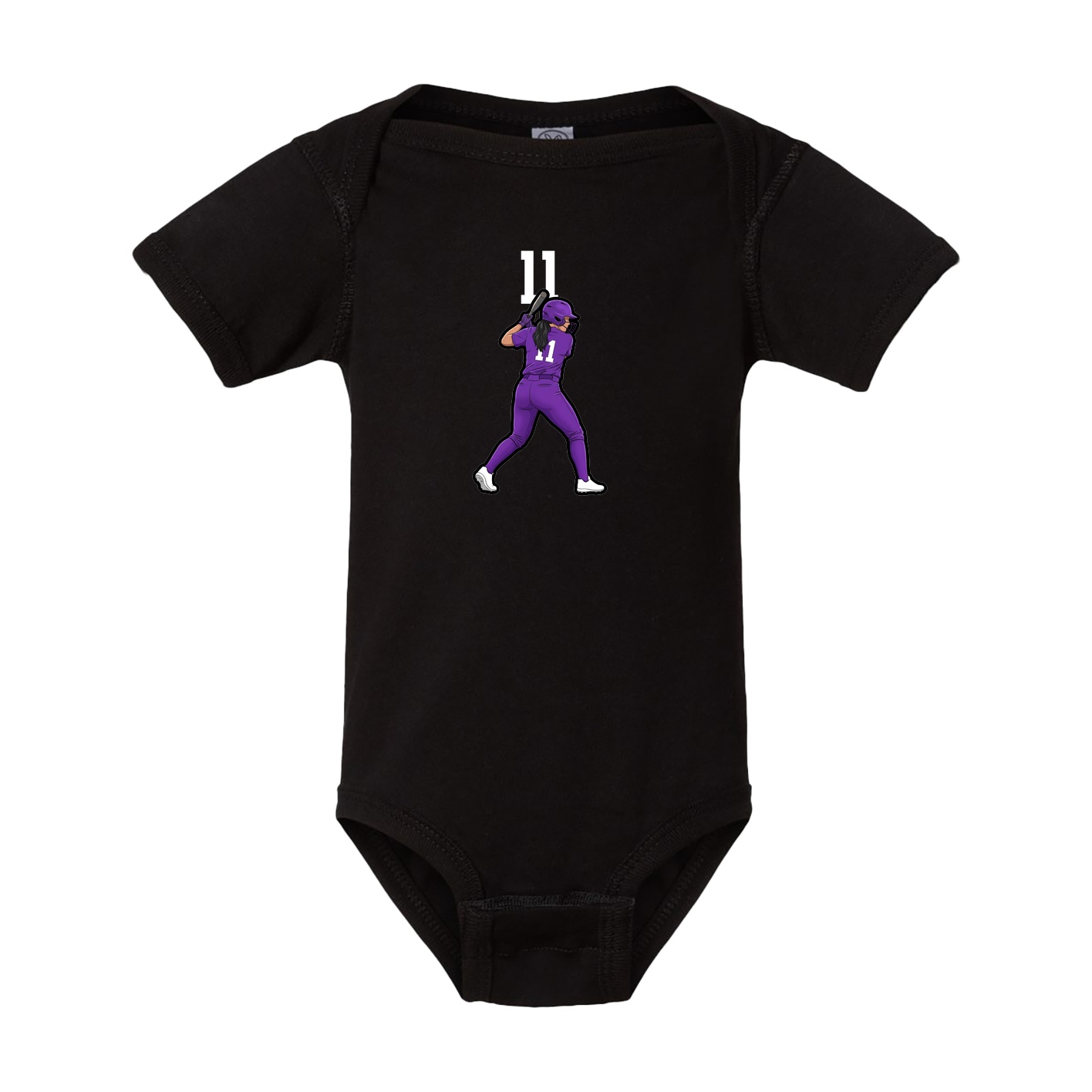 Baby Onesie — Number Top in Black