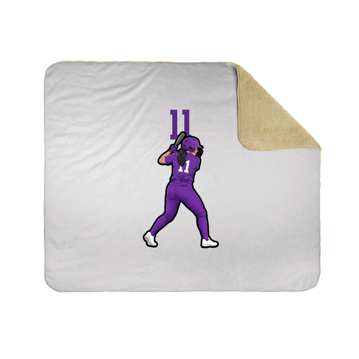 Throw Blanket — Number Top in White