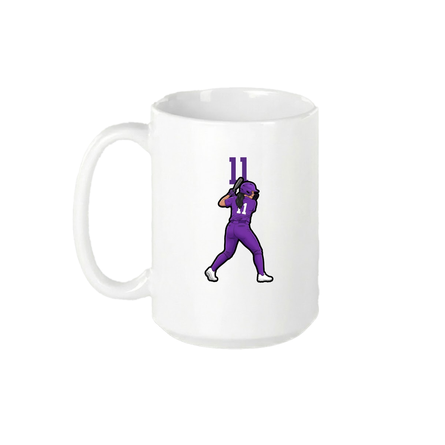 15oz Coffee Mug — Number Top in White