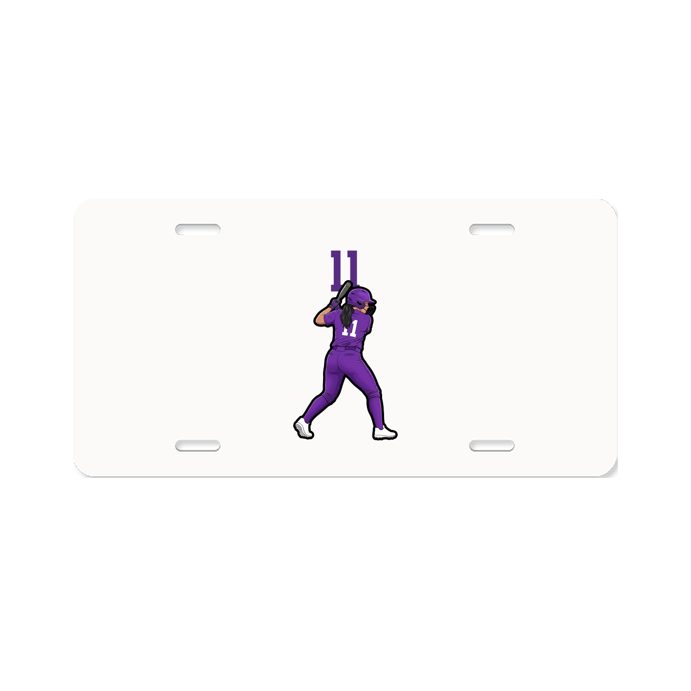 License Plate — Number Top in Classic