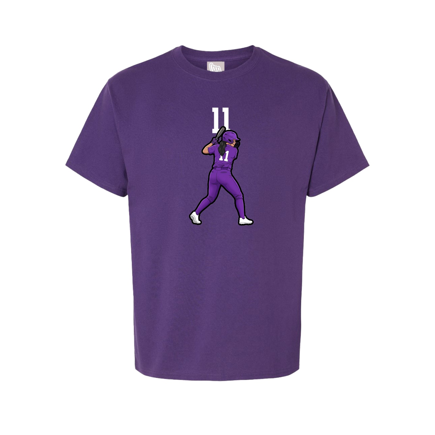 Youth Tee — Number Top in Purple