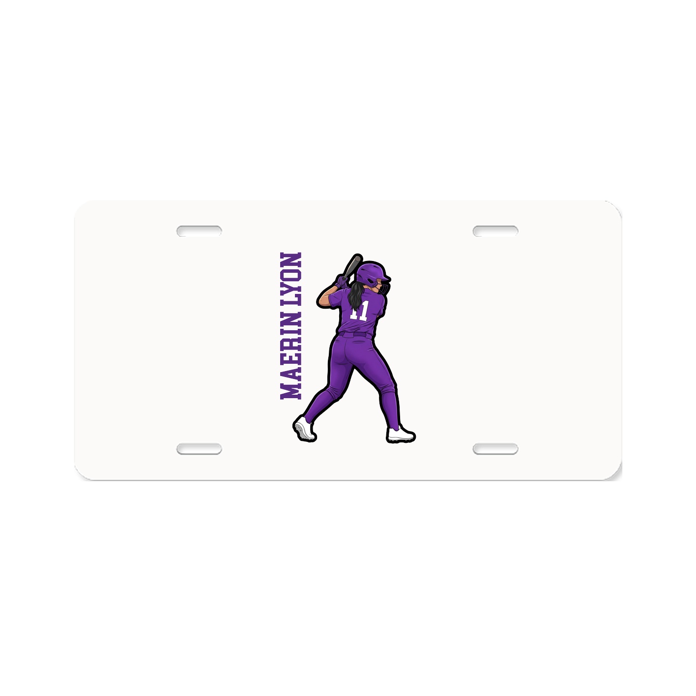 License Plate — Name Vertical in Classic