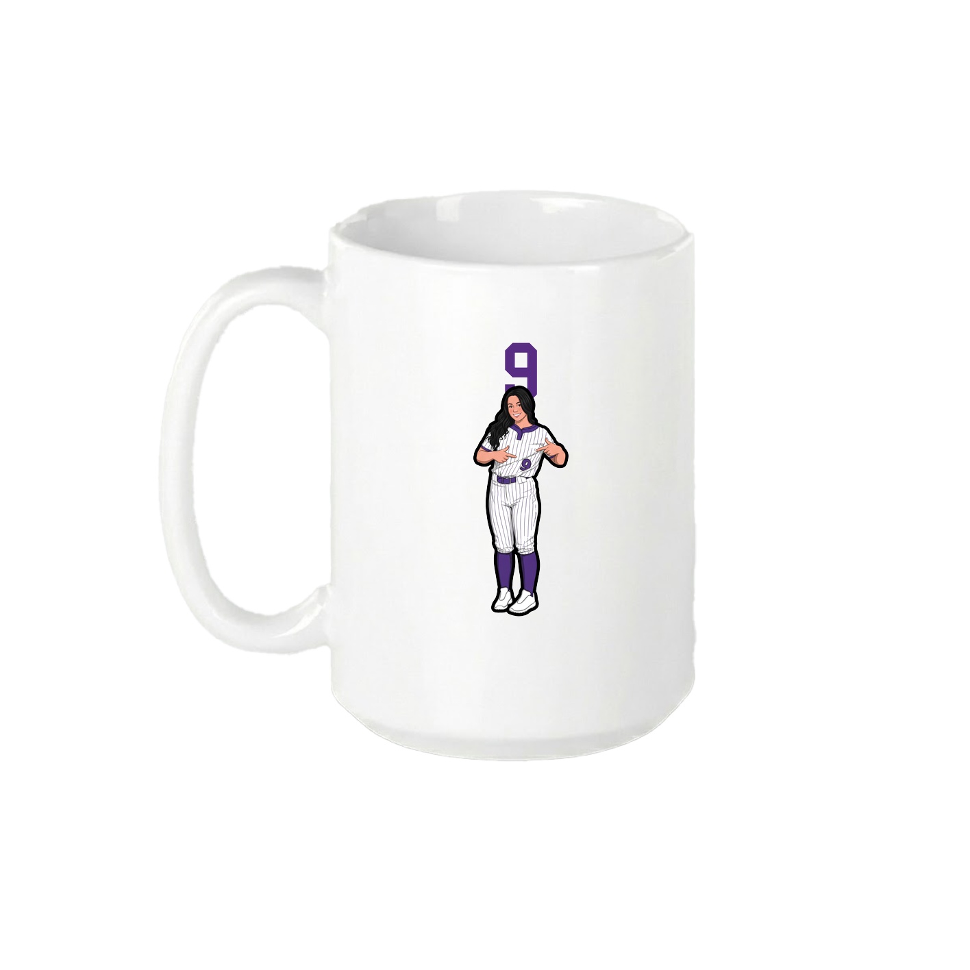 15oz Coffee Mug — Number Top in White