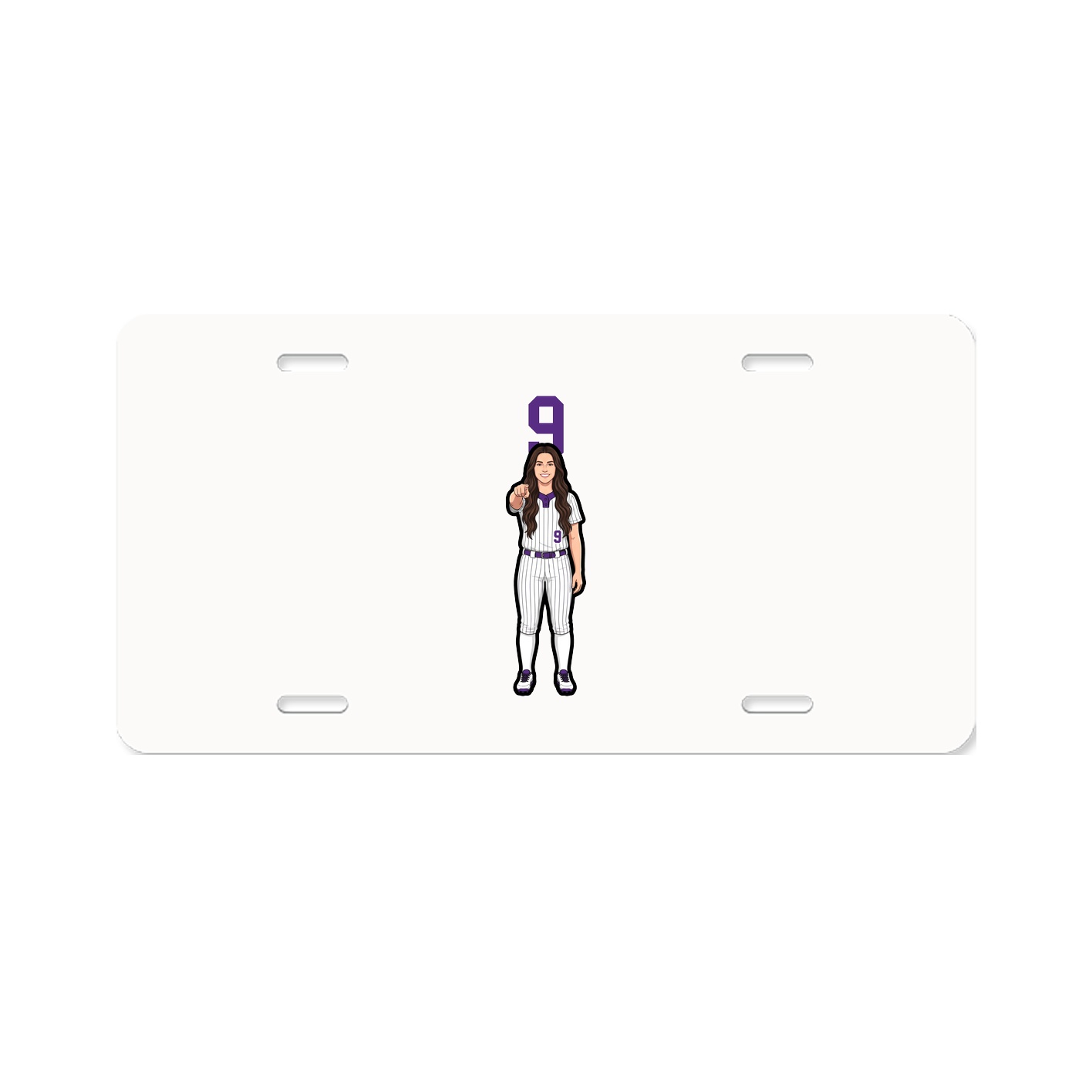 License Plate — Number Top in Classic