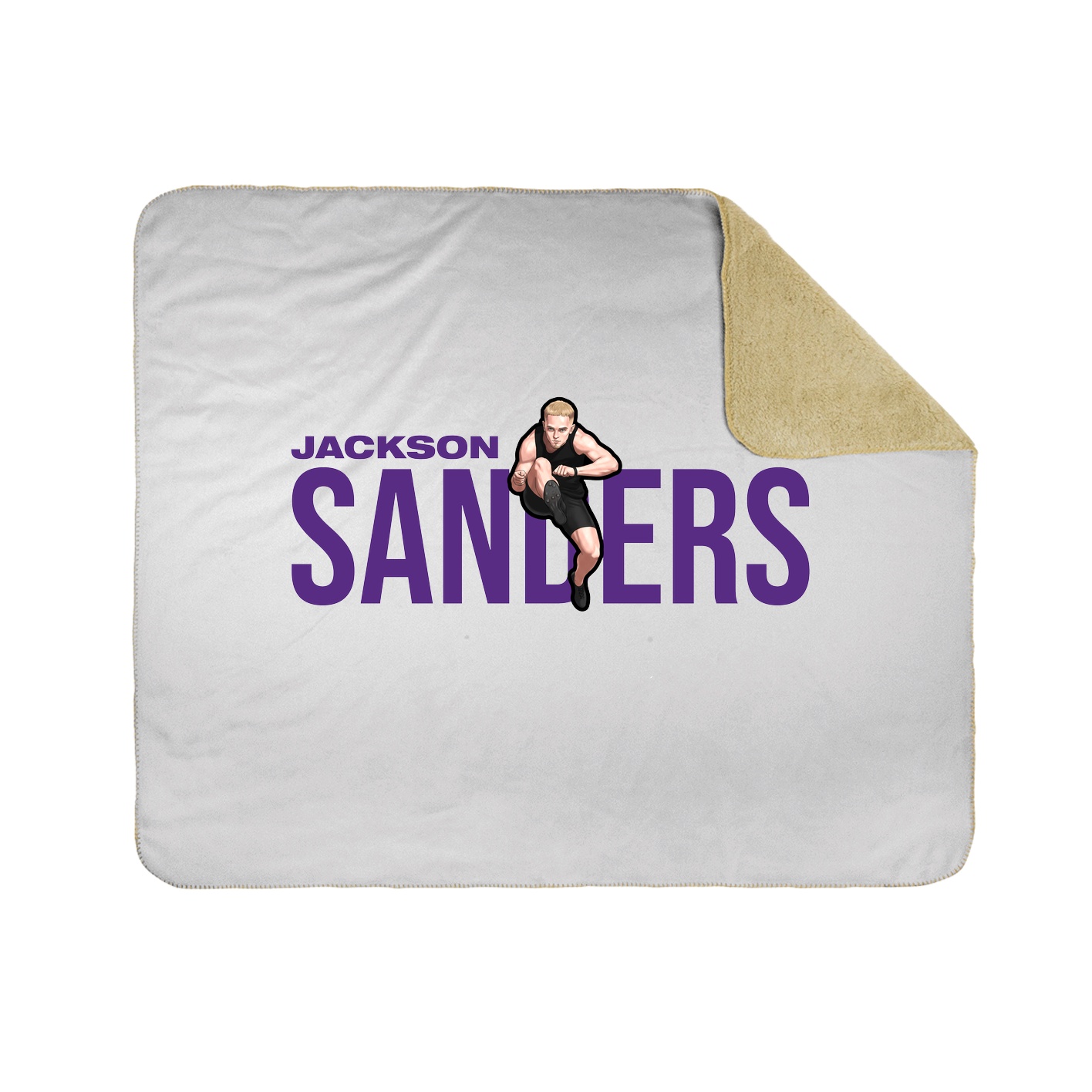 Throw Blanket — Player Name in White