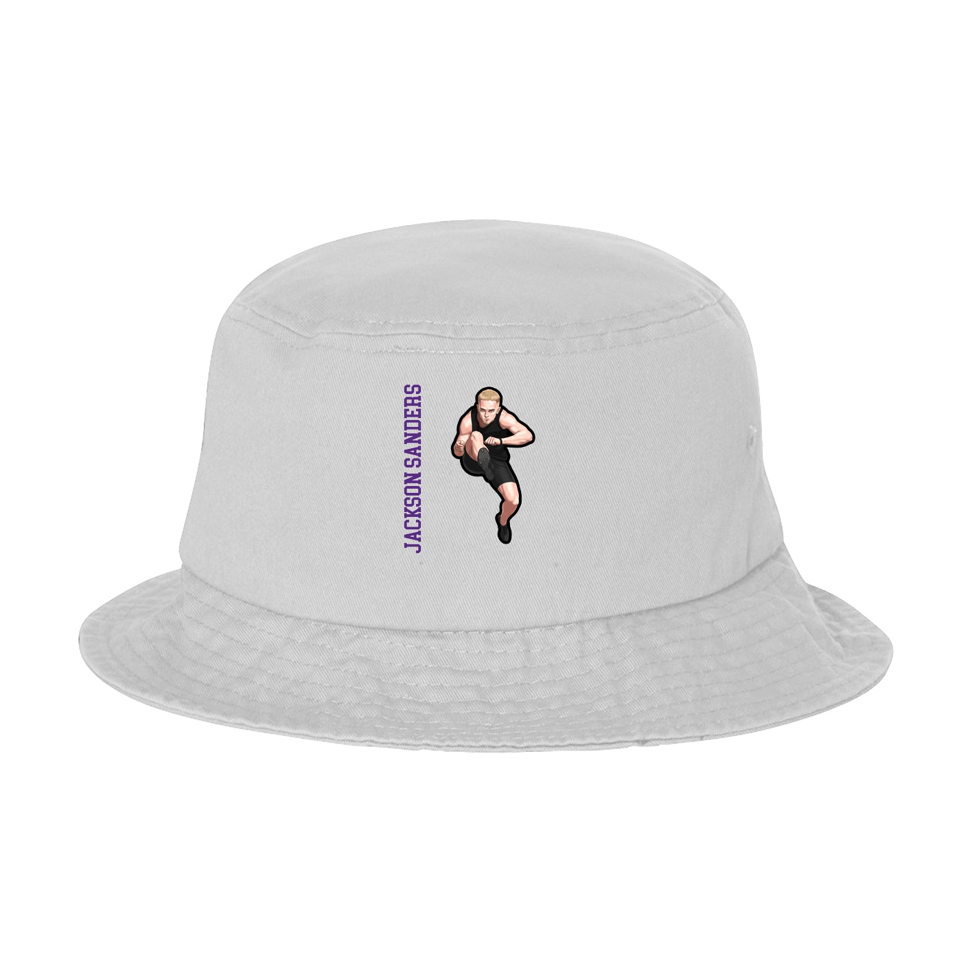 Bucket Cap — Name Vertical in White